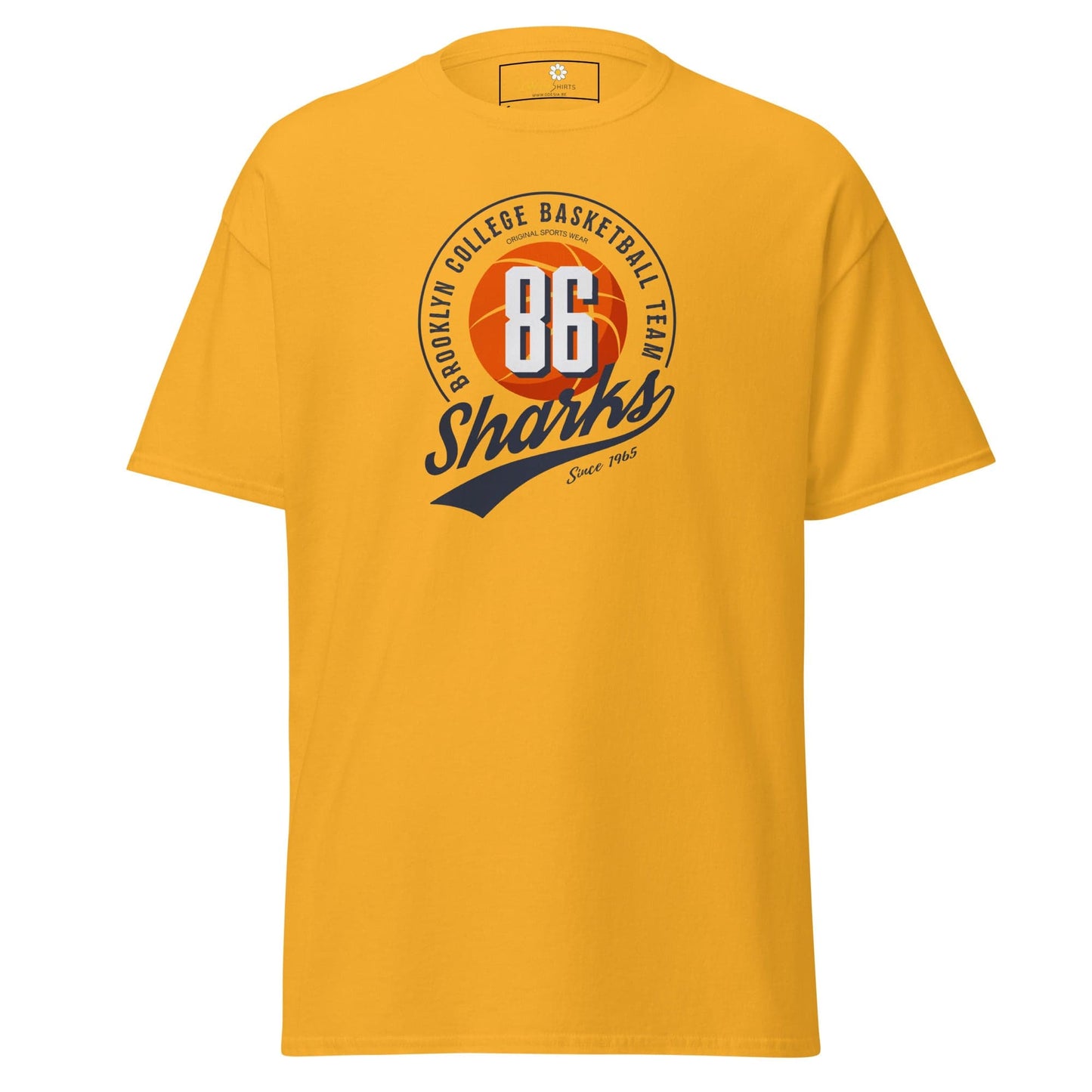 Unisex classic t-shirt - SPORT 86 SHARKS - REGULAR - Gold / S