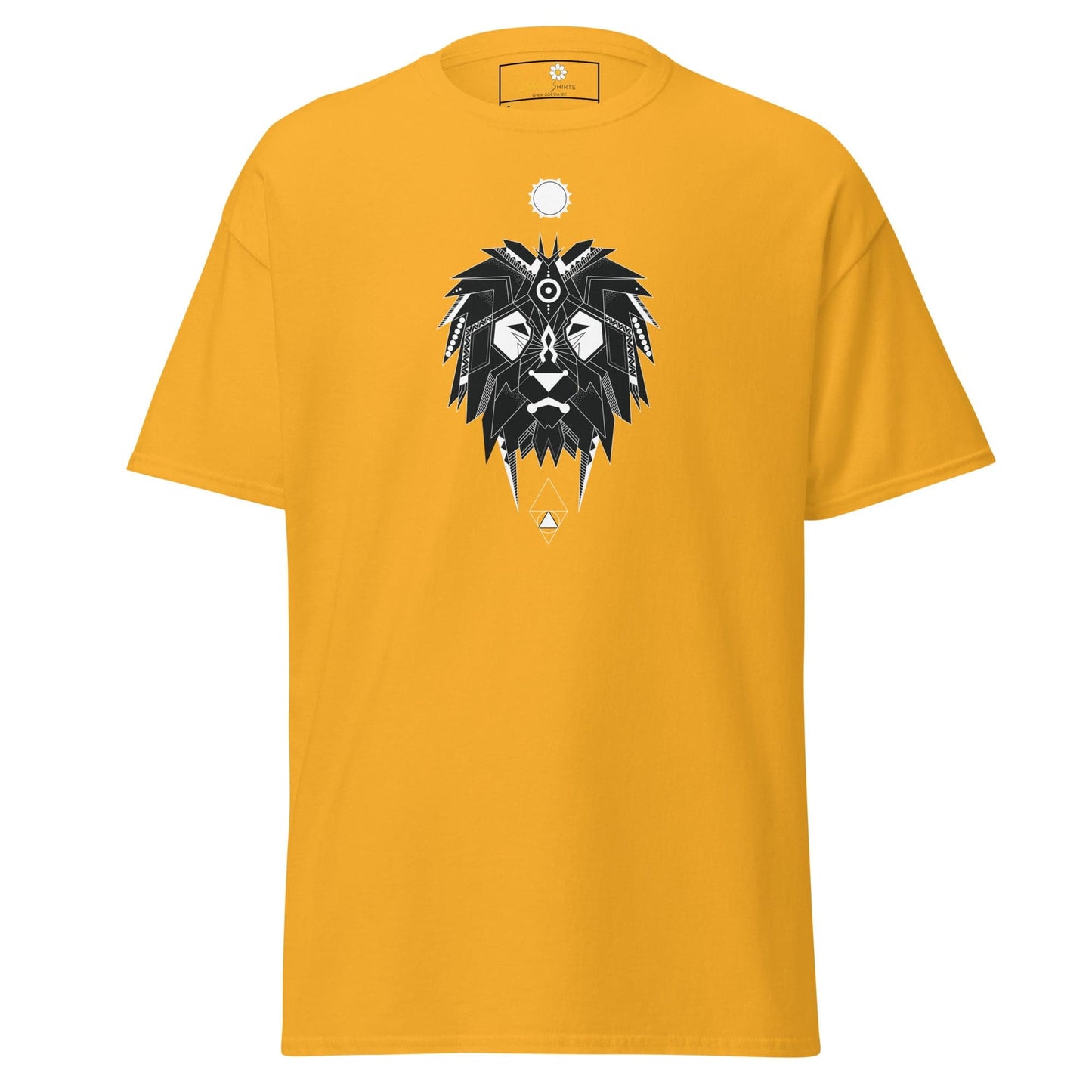Unisex classic t-shirt - ABSTRACT MYSTIC LION HEAD - REGULAR - Gold / S