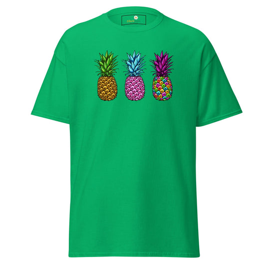 Unisex classic t-shirt - ORGANIC FRUIT PINEAPPLE COLORS - REGULAR - Irish Green / S