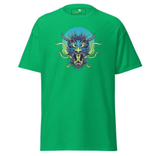 Green T-shirt with dragon graphic from T-SHIRT DESIGN TEE for Men and Women size S to XL