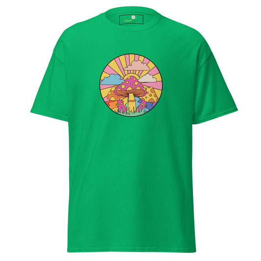 Unisex classic t-shirt - POSITIVE MYSTIC SUNNY MUSHROOMS - REGULAR - Irish Green / S