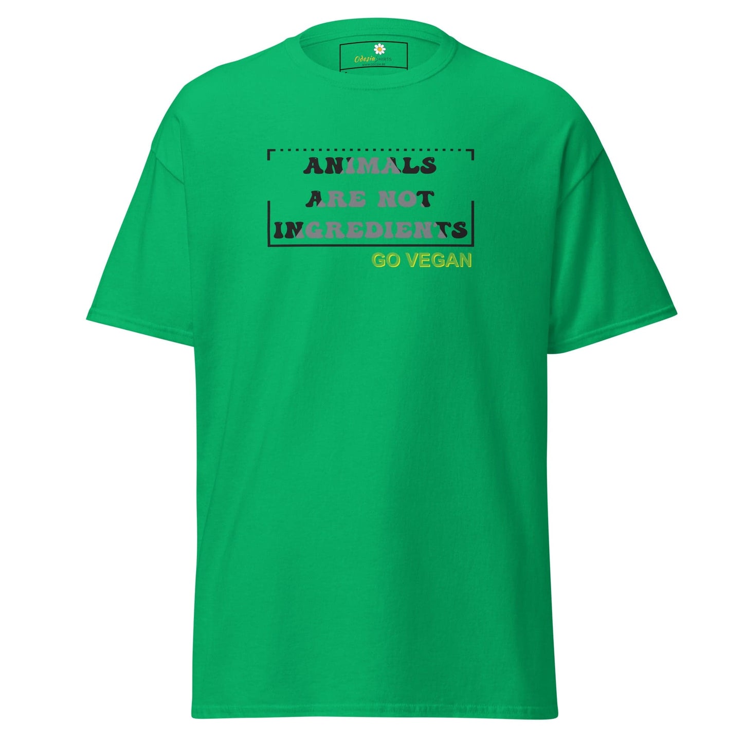 Unisex classic t-shirt - VEGAN ANIMALS NO INGREDIENTS - REGULAR - Irish Green / S