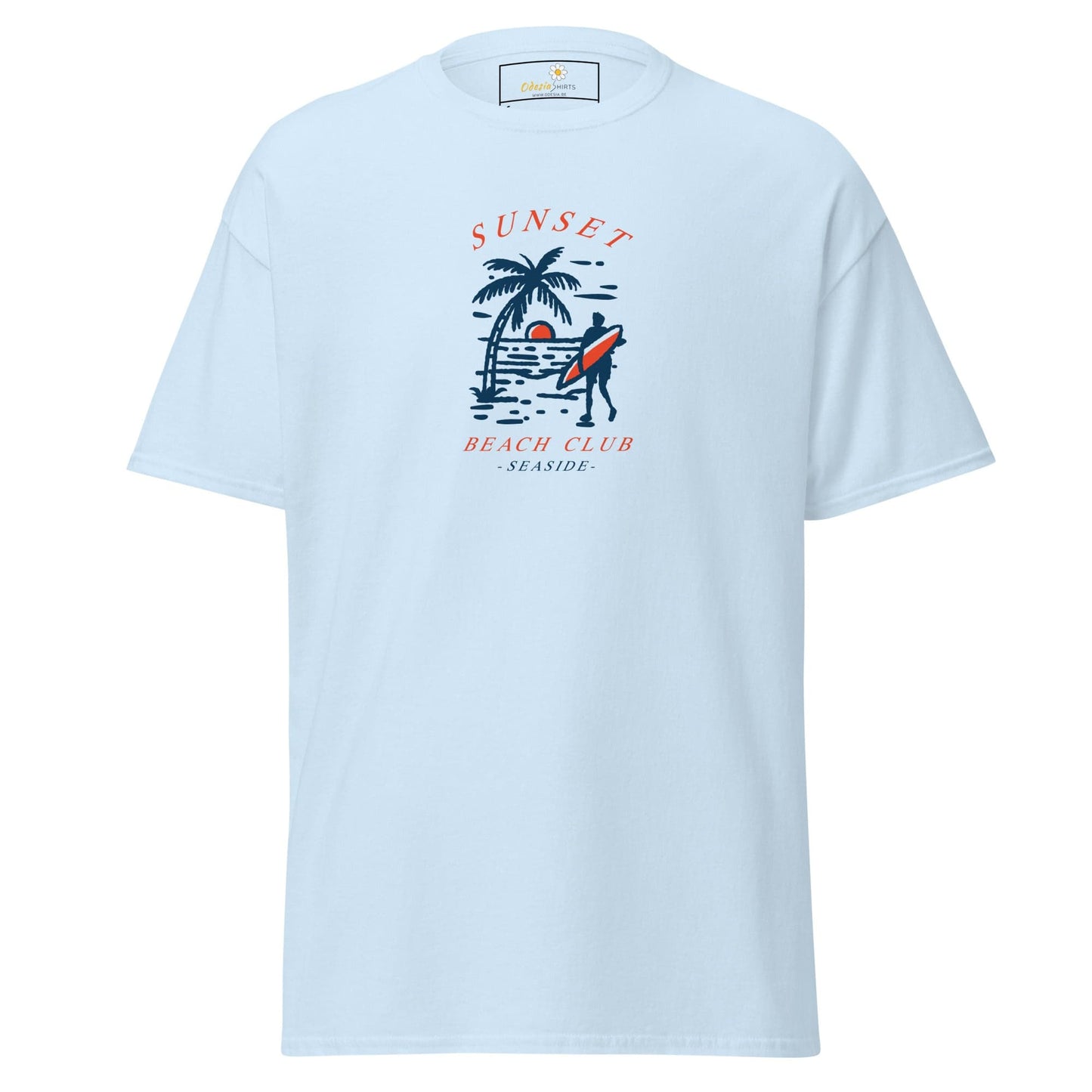Unisex classic t-shirt - SUMMER SUNSET BEACHT CLUB - REGULAR - Light Blue / S