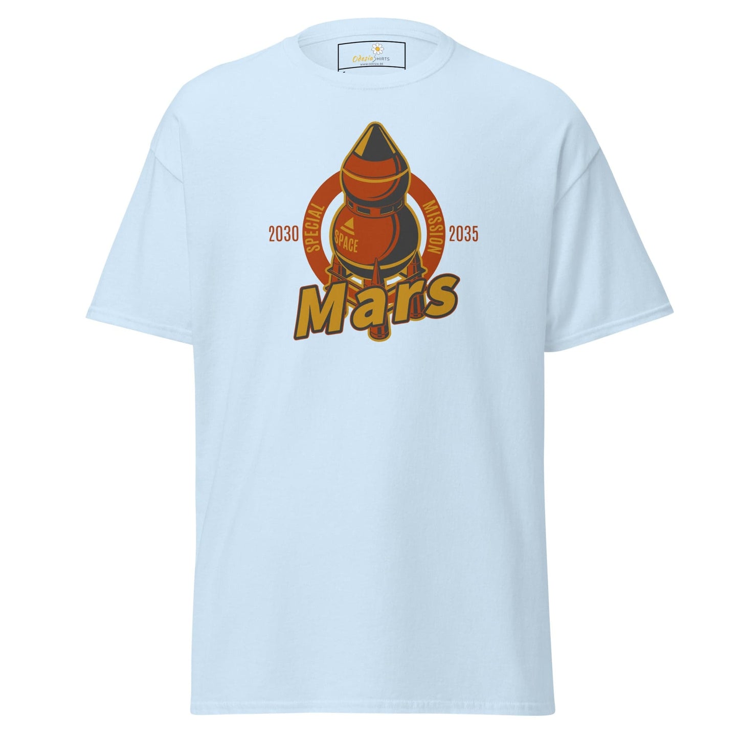 Unisex classic t-shirt - SPACE MARS TRAVEL - REGULAR - Light Blue / S