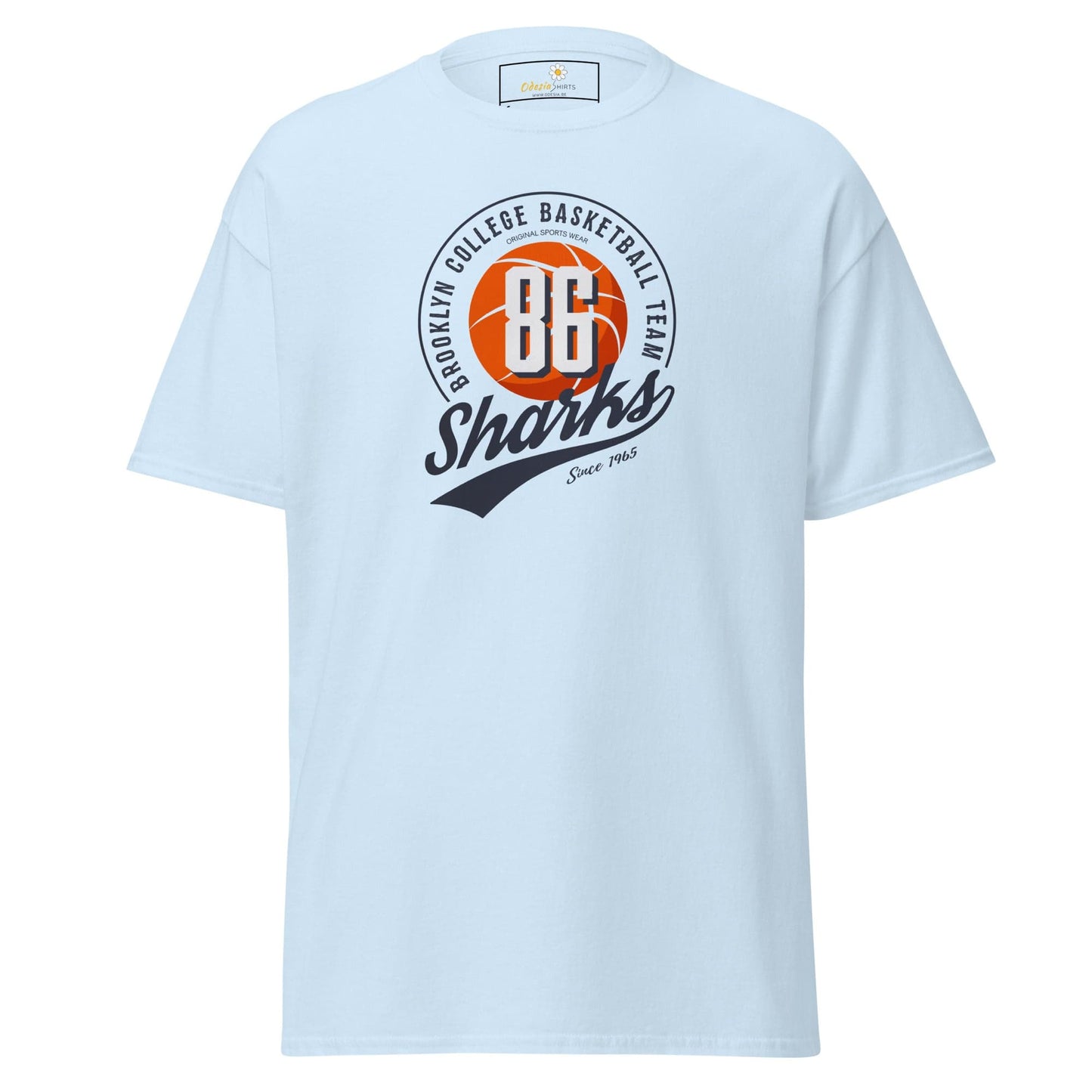 Unisex classic t-shirt - SPORT 86 SHARKS - REGULAR - Light Blue / S