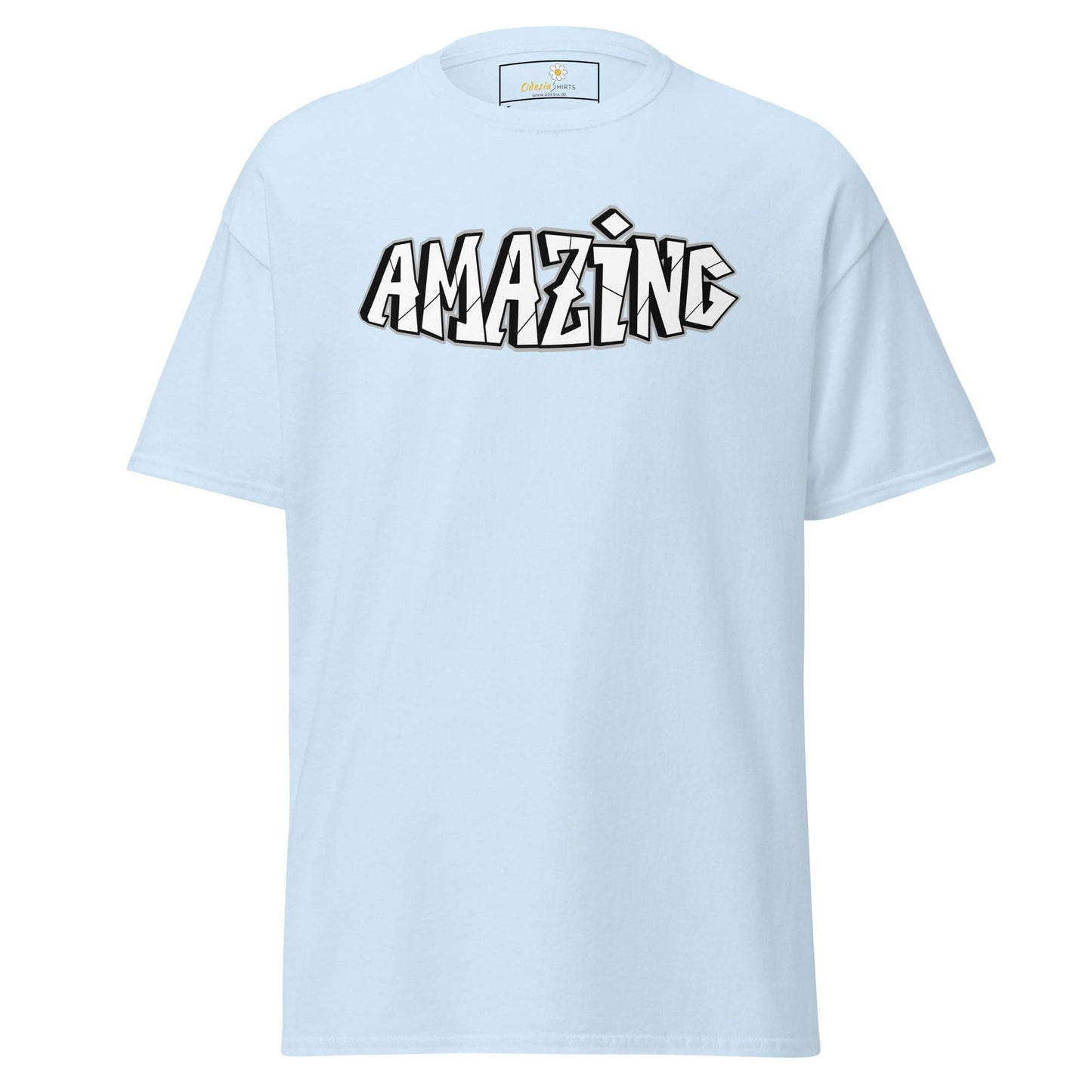 Unisex classic t-shirt - TEXT AMAZING - REGULAR - Light Blue / S