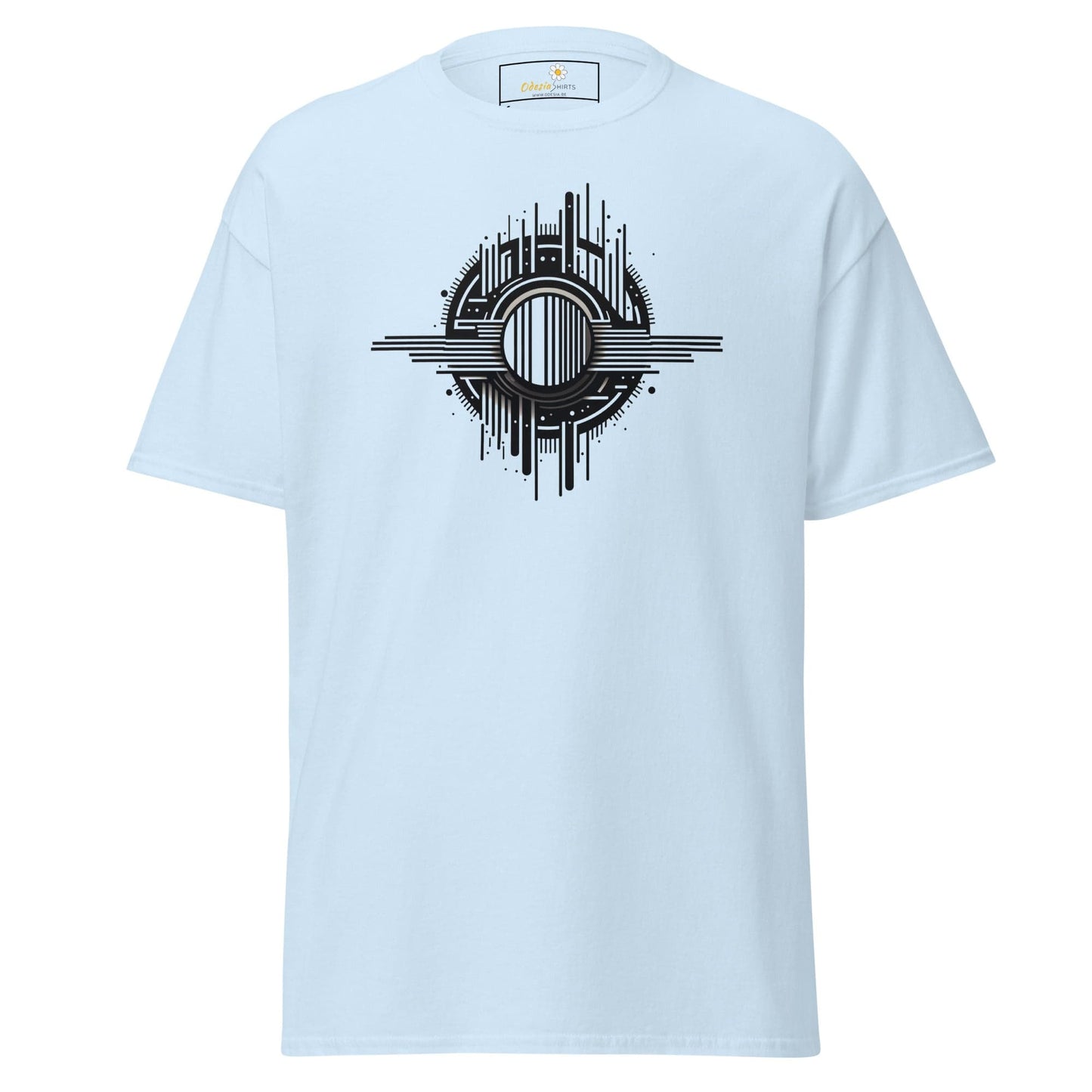 Unisex classic t-shirt - ABSTRACT SPHERE LINES - REGULAR - Light Blue / S