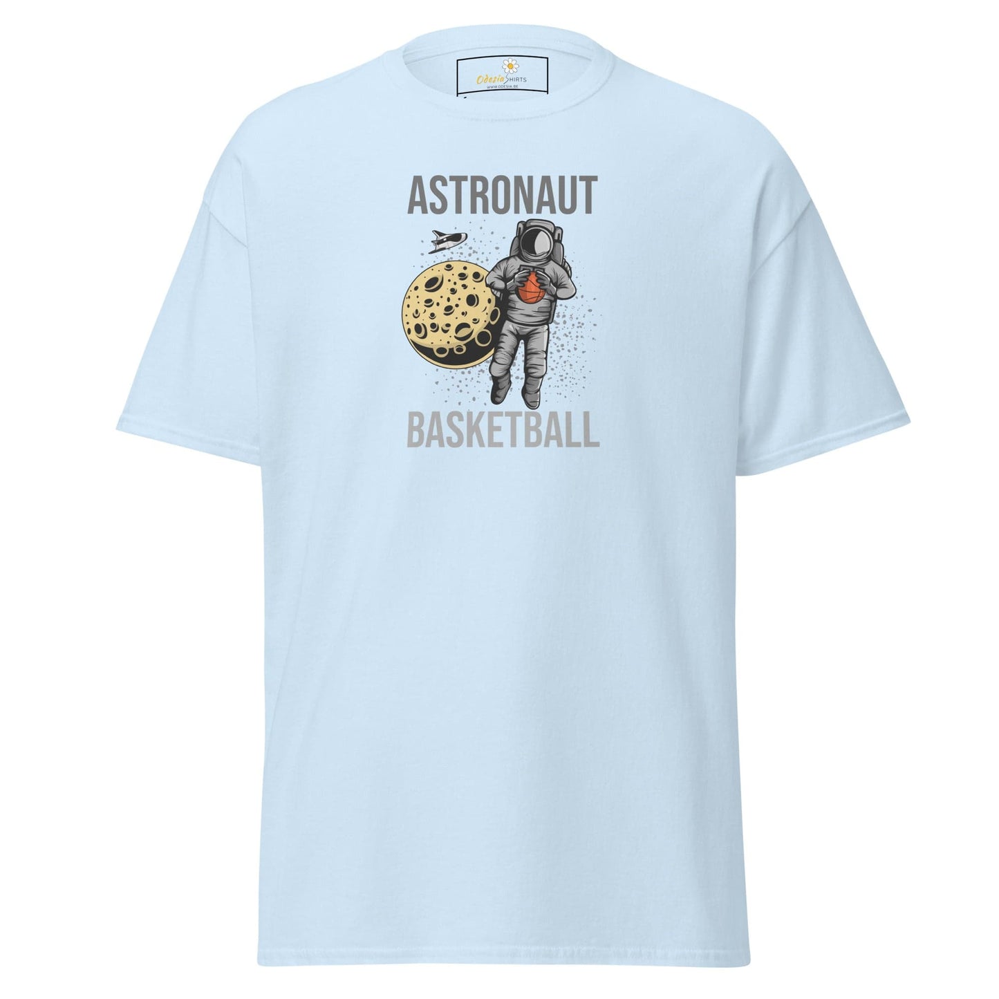 Unisex classic t-shirt - ASTRONAUT BASKETBALL - REGULAR - Light Blue / S