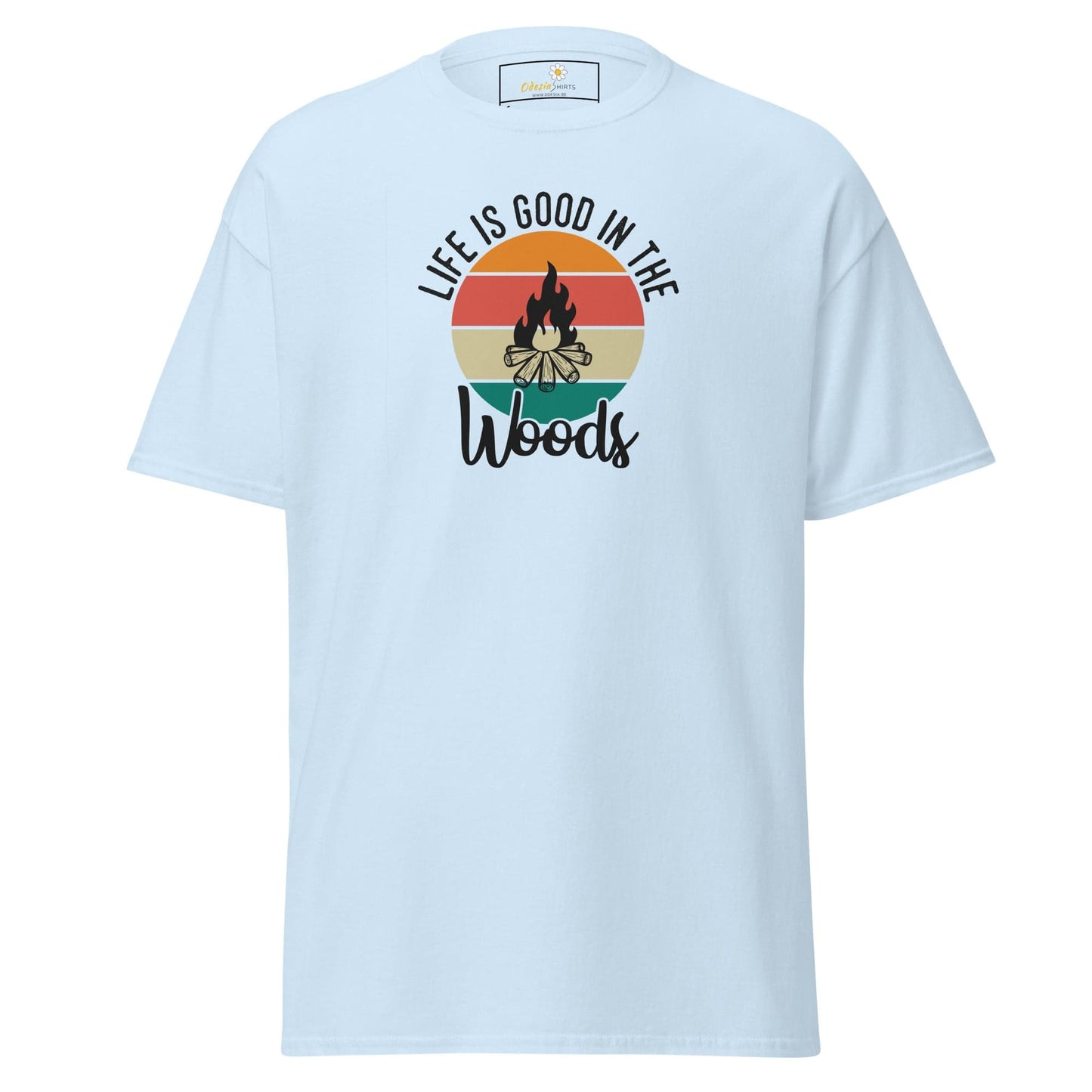 Unisex classic t-shirt - ADVENTURE LIFE GOOD IN WOODS - REGULAR - Light Blue / S