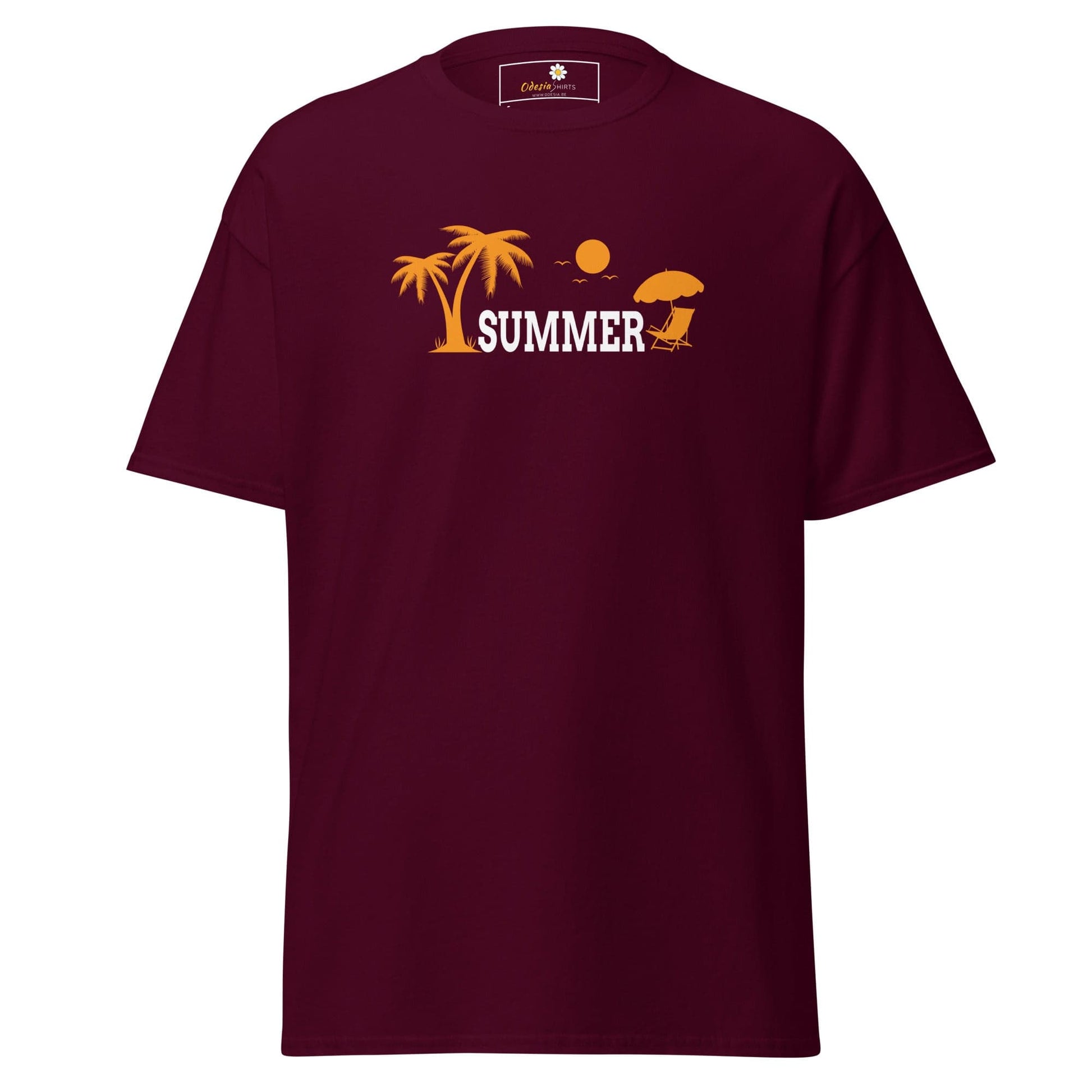 Unisex classic t-shirt - SUMMER TREES YEAH - REGULAR - Maroon / S