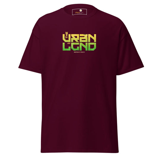 Maroon T-shirt with graphic design for Man and Woman in sizes S to XL