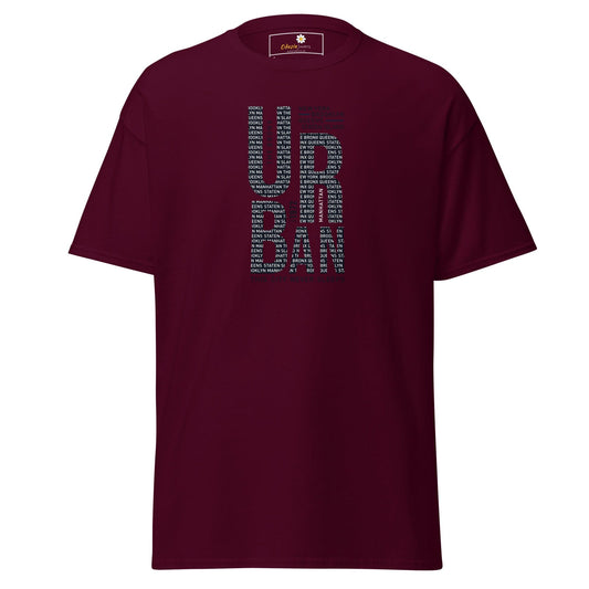 Unisex classic t-shirt - URBAN DESIGN - REGULAR - Maroon / S