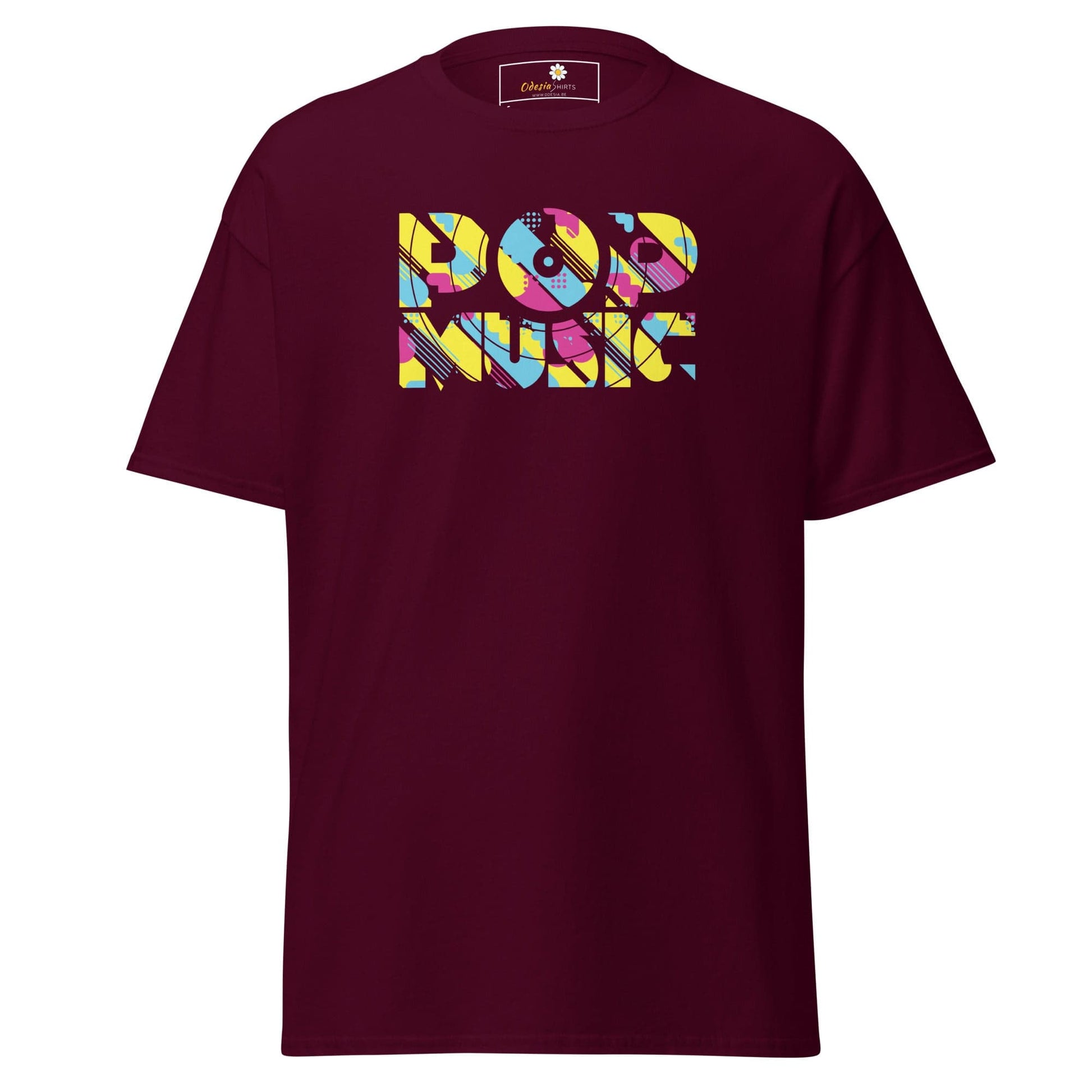 Unisex classic t-shirt - MUSIC POP VINTAGE - REGULAR - Maroon / S