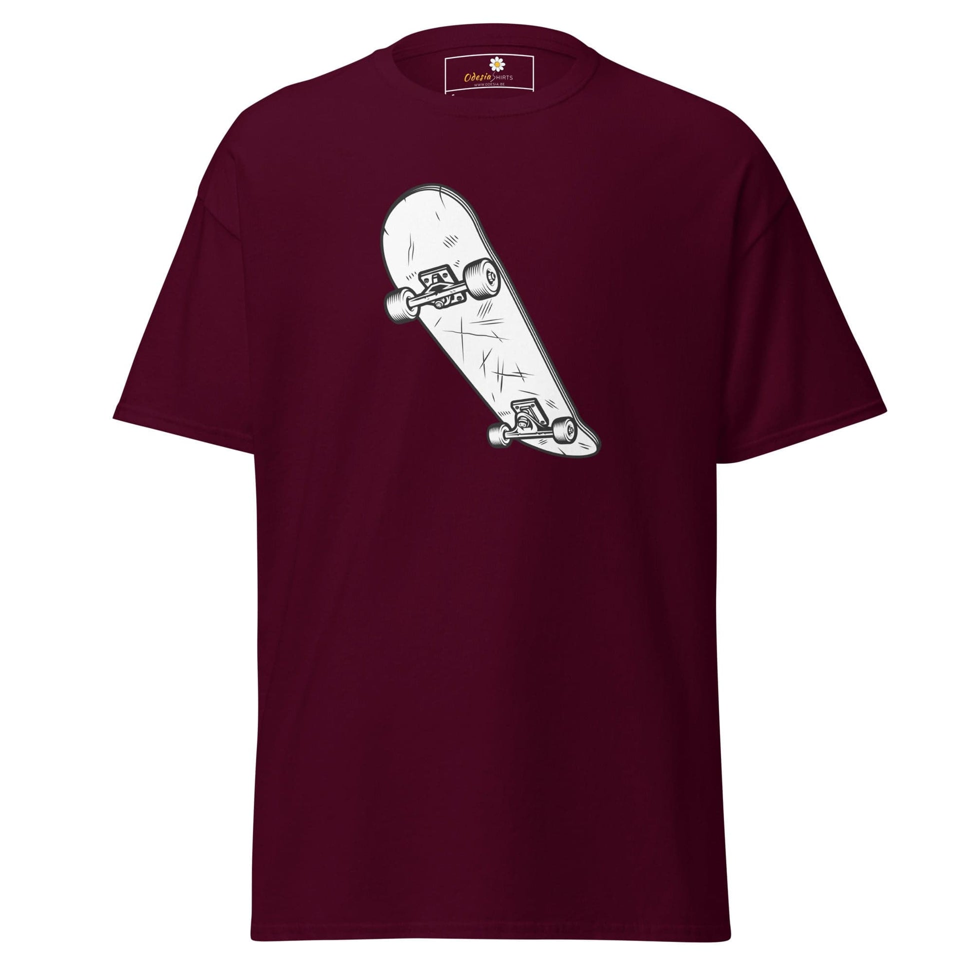 Unisex classic t-shirt - SPORT SKATEBOARD YEAH - REGULAR - Maroon / S