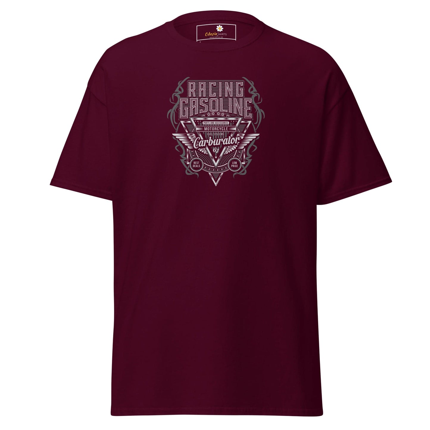 Unisex classic t-shirt - SPORT RACING CARS GASOLINE - REGULAR - Maroon / S