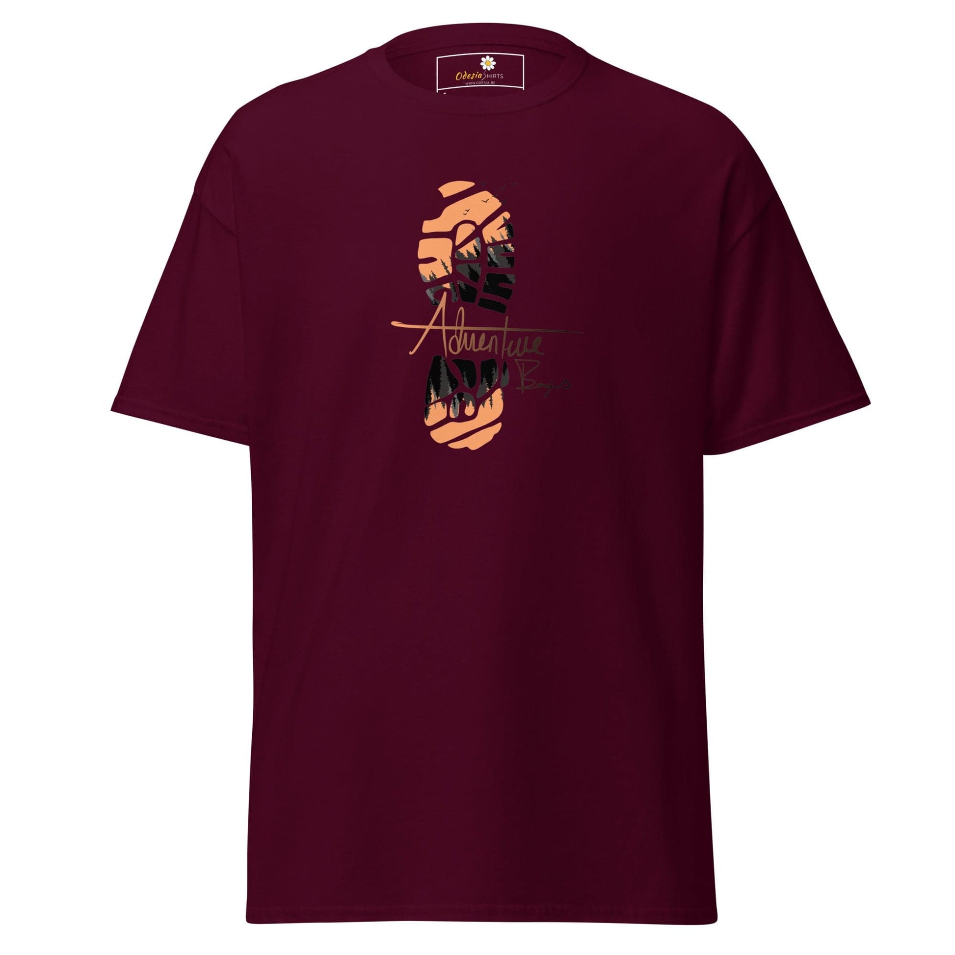 Unisex classic t-shirt - MISC FOOTSTEP - REGULAR - Maroon / S
