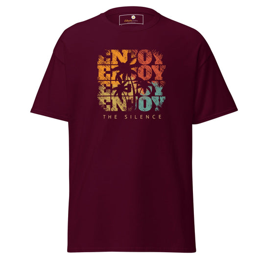 Unisex classic t-shirt - SUMMER ENJOY ENJOY - REGULAR - Maroon / S