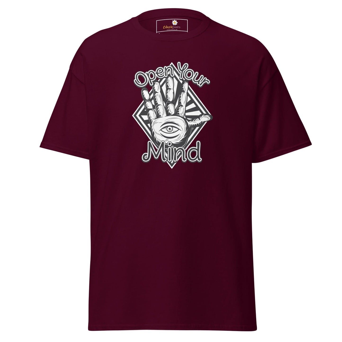 Unisex classic t-shirt - MYSTIC OPEN YOUR MIND - REGULAR - Maroon / S