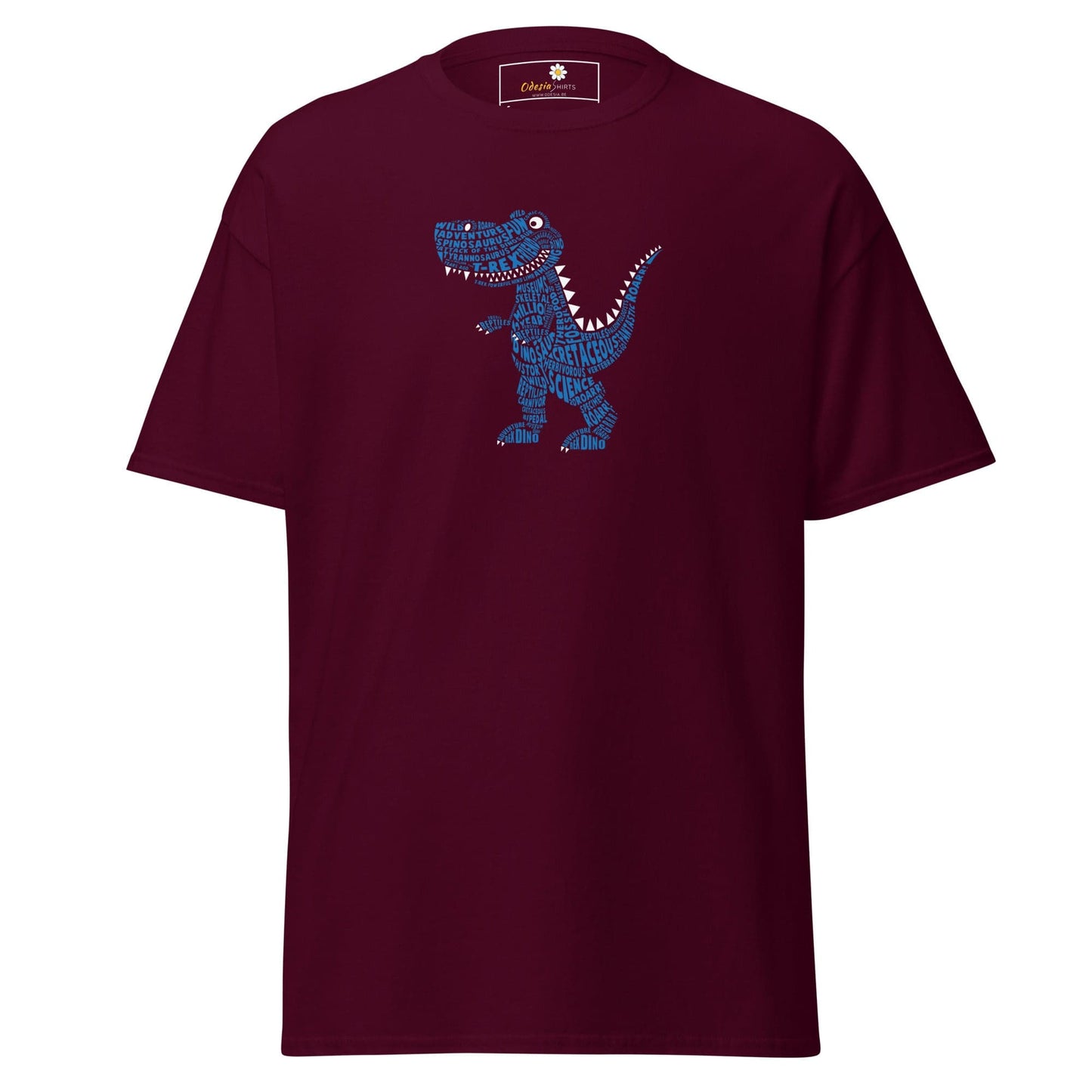 Unisex classic t-shirt - FUN LITTLE DINO - REGULAR - Maroon / S