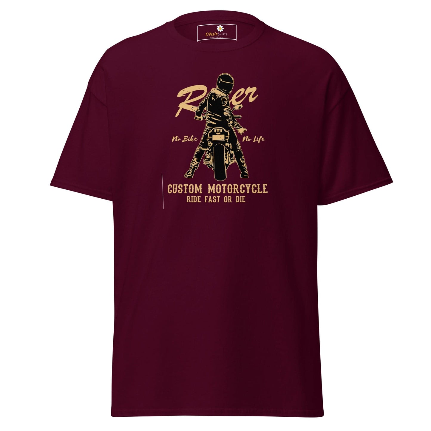 Unisex classic t-shirt - SPORT RIDER MOTORCYCLE - REGULAR - Maroon / S