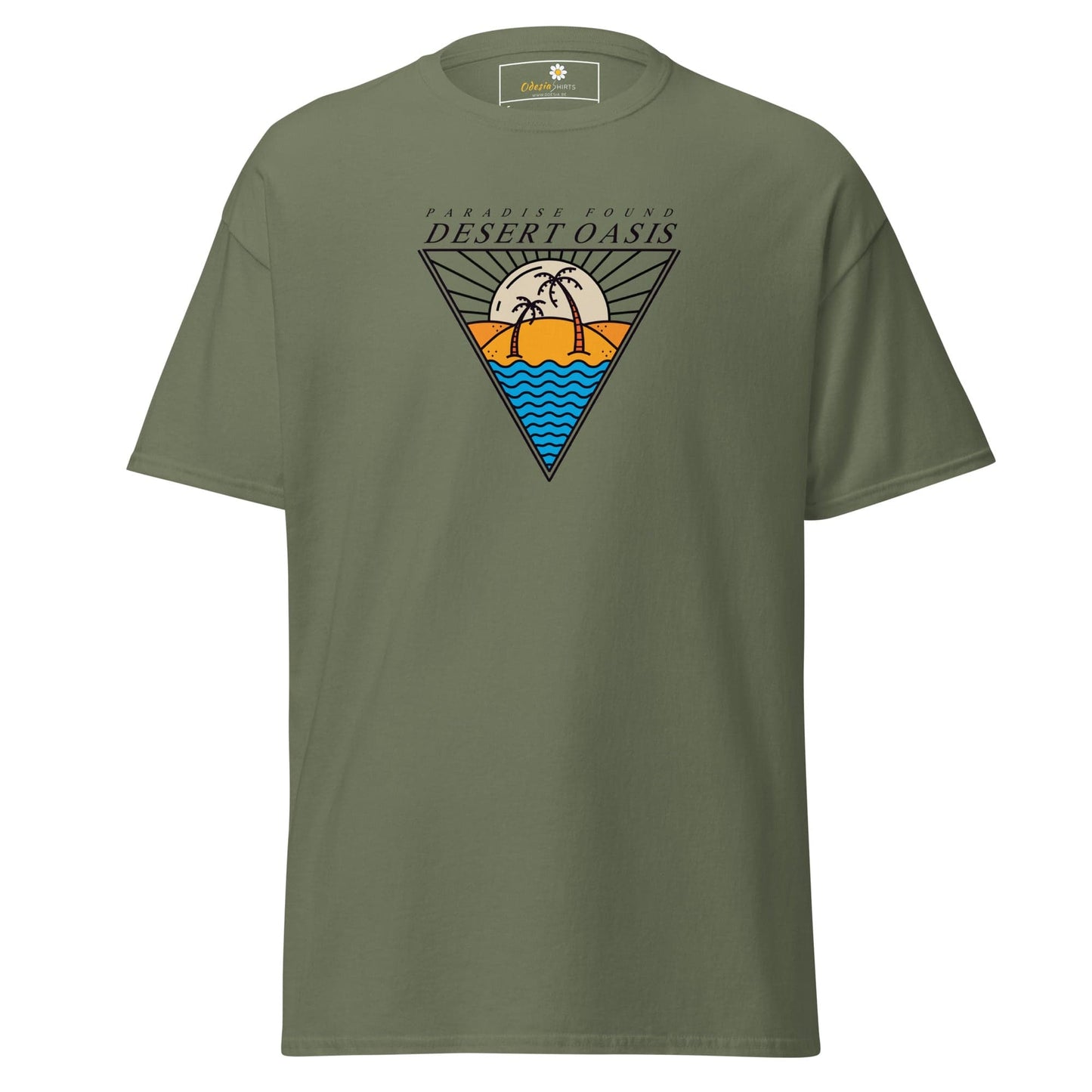 Unisex classic t-shirt - SUMMER DESERT OASIS - REGULAR - Military Green / S