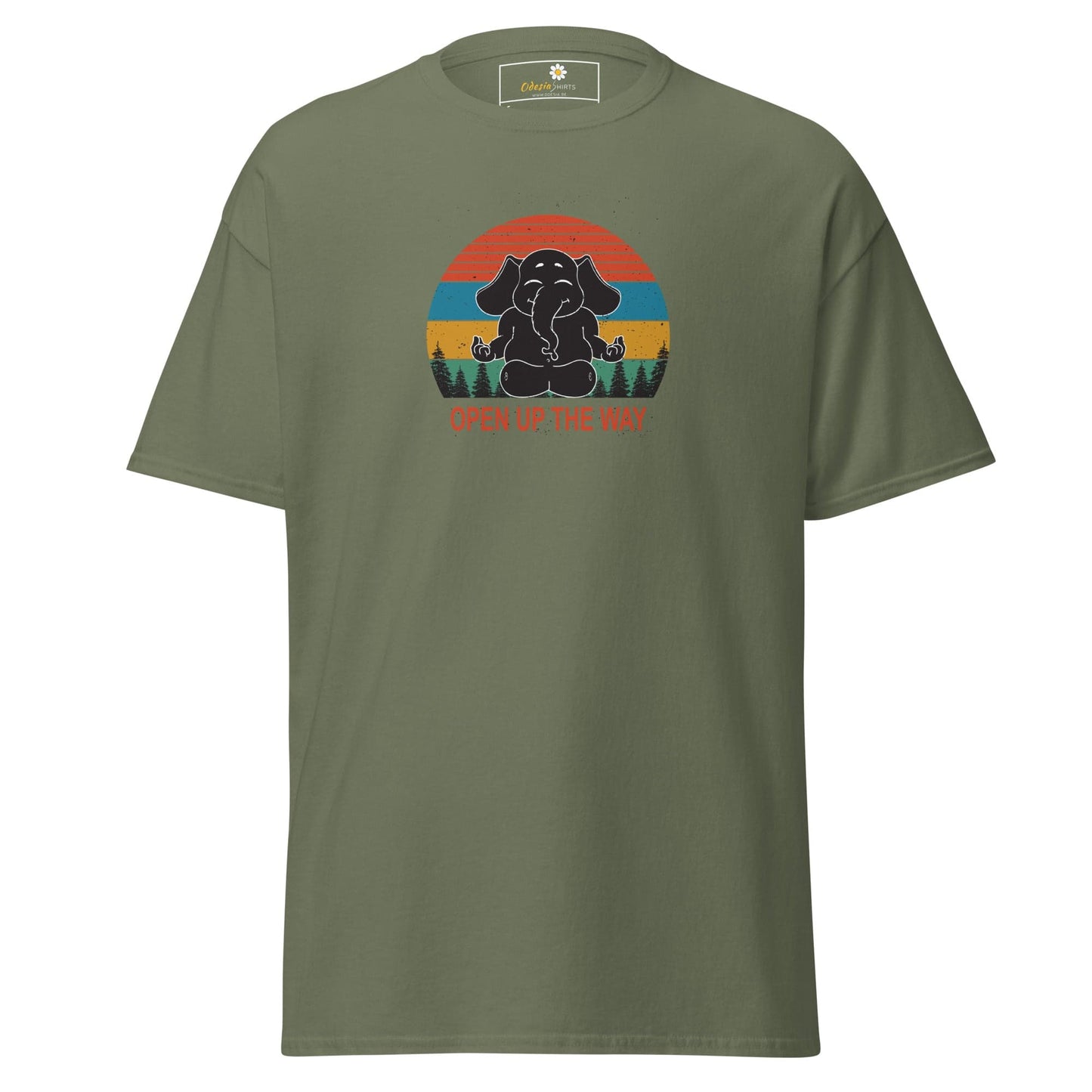 Unisex classic t-shirt - WILDLIFE ELEPHANT SPIRITUAL - REGULAR - Military Green / S