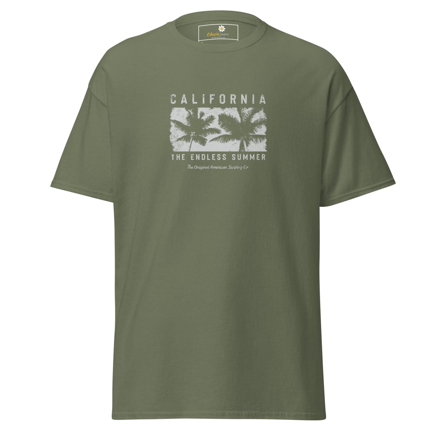 Unisex classic t-shirt - SUMMER CALIFORNIA TREES - REGULAR - Military Green / S