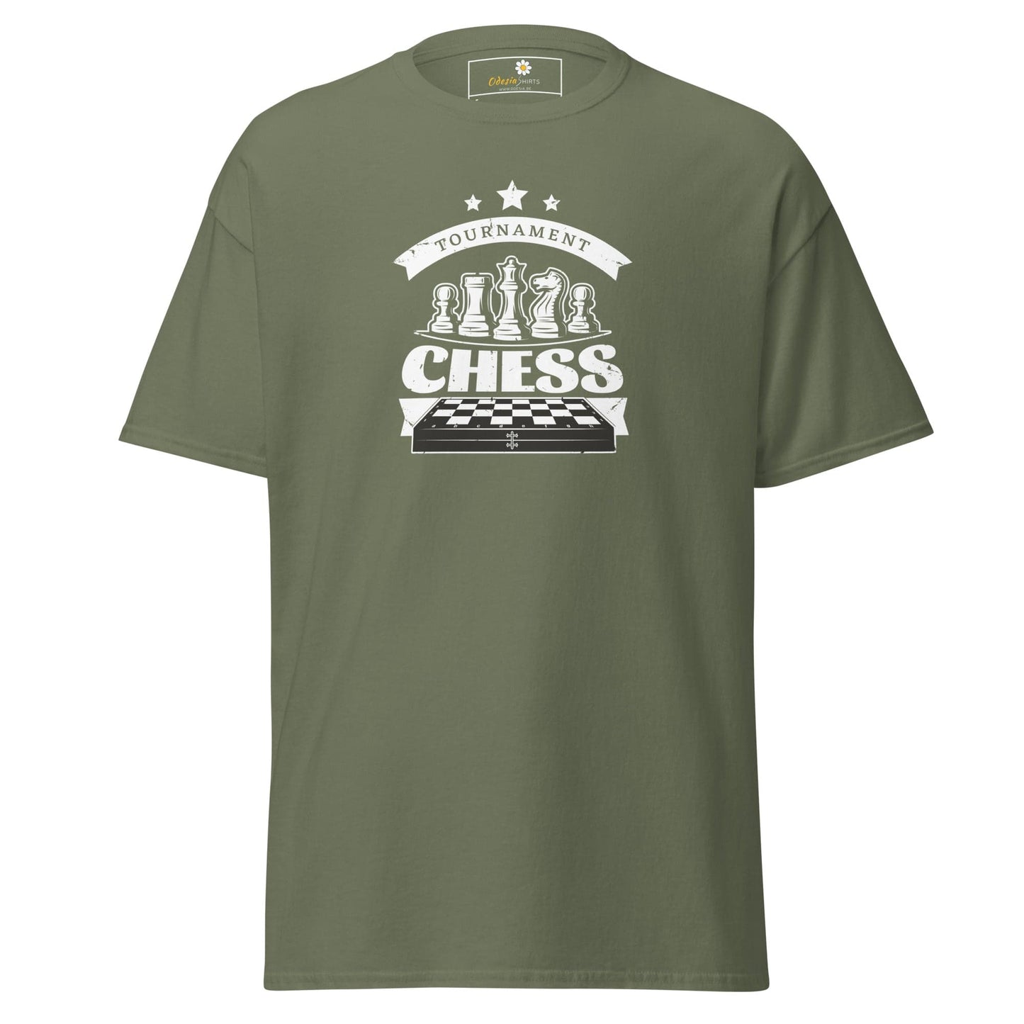 Unisex classic t-shirt - GAMERS CHESS PLAY - REGULAR - Military Green / S