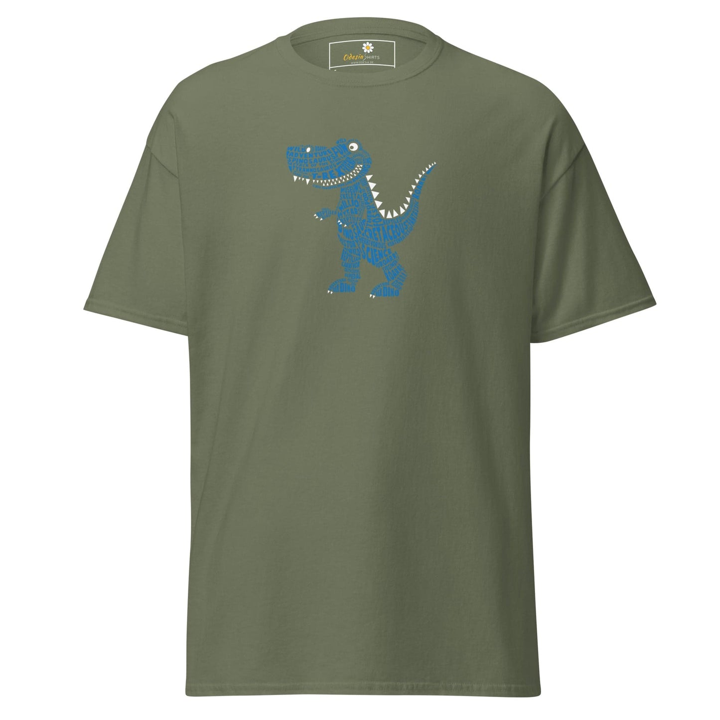Unisex classic t-shirt - FUN LITTLE DINO - REGULAR - Military Green / S