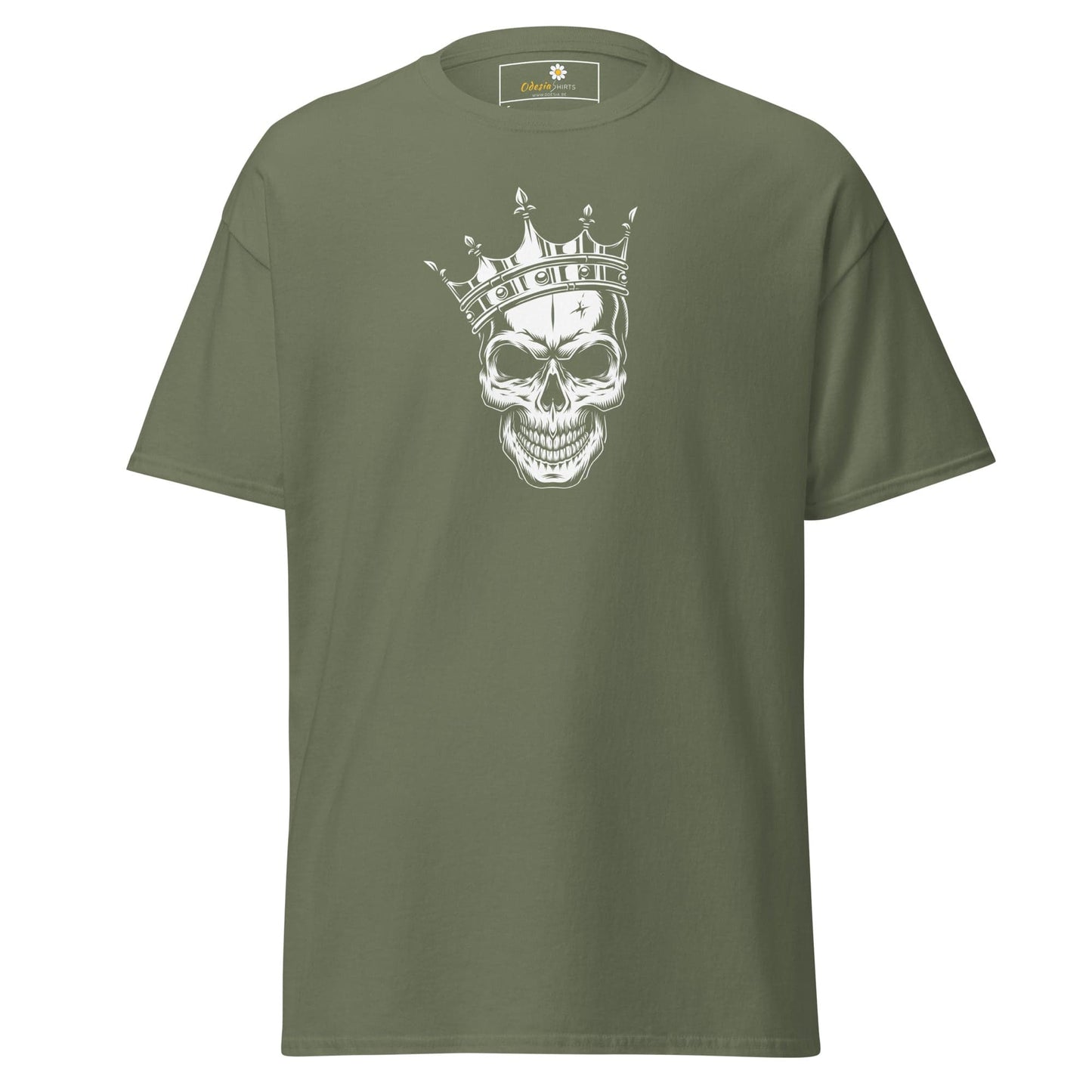 Unisex classic t-shirt - SKULL KING - REGULAR - Military Green / S