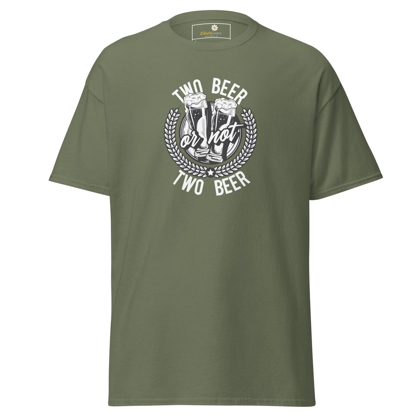 Unisex classic t-shirt - FUN TWO BEER OR NOT - REGULAR - Military Green / S