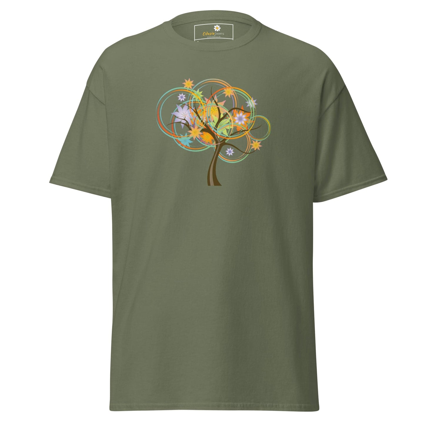 Unisex classic t-shirt - NATURE LIFE TREE - REGULAR - Military Green / S