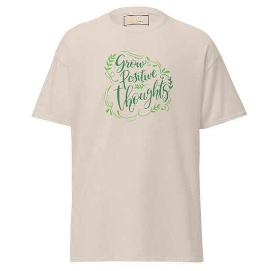 Unisex classic t-shirt - TEXT POSITIVE GROW THOUGHTS - REGULAR - Natural / S