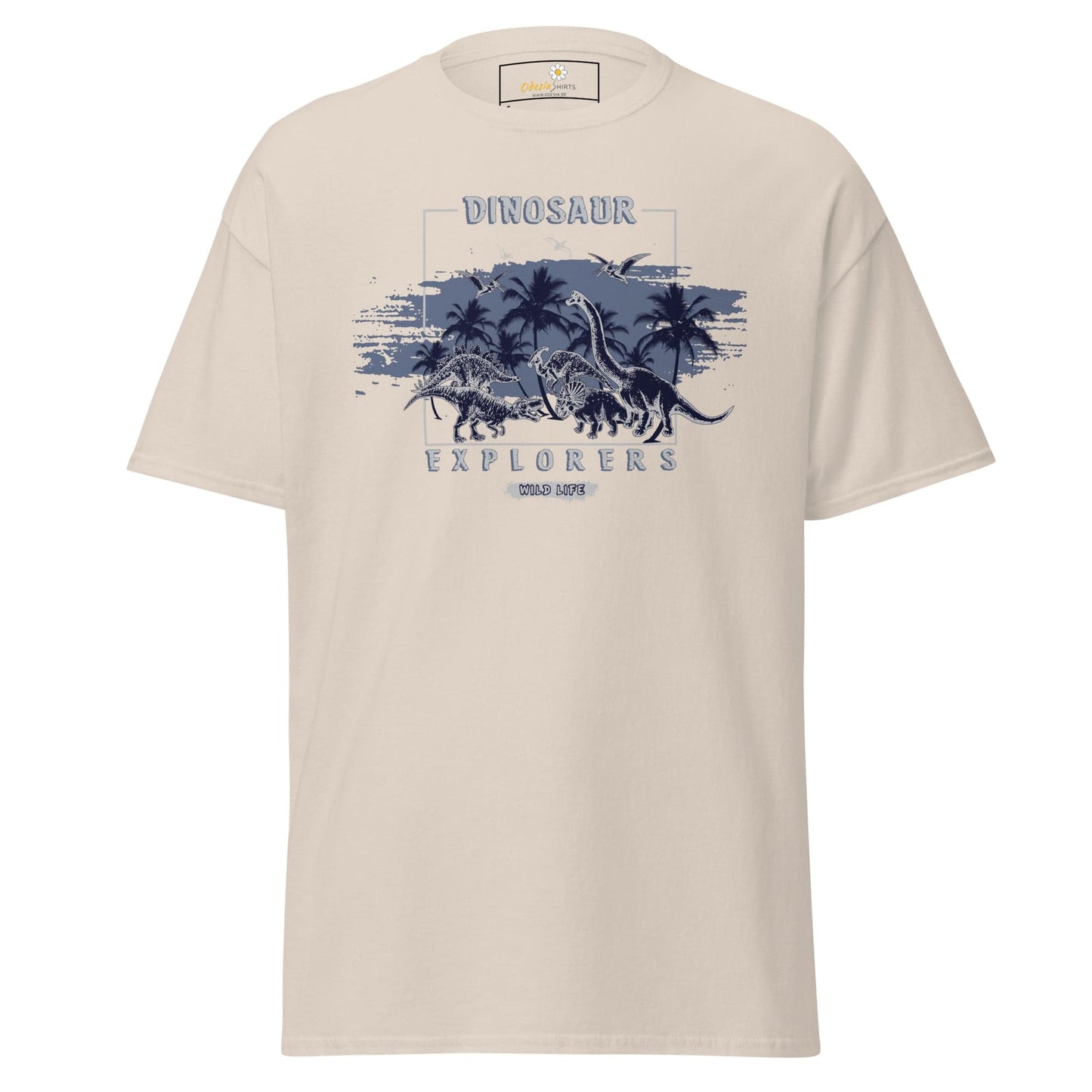 Unisex classic t-shirt - WILD LIFE DINOSAURUS - REGULAR - Natural / S