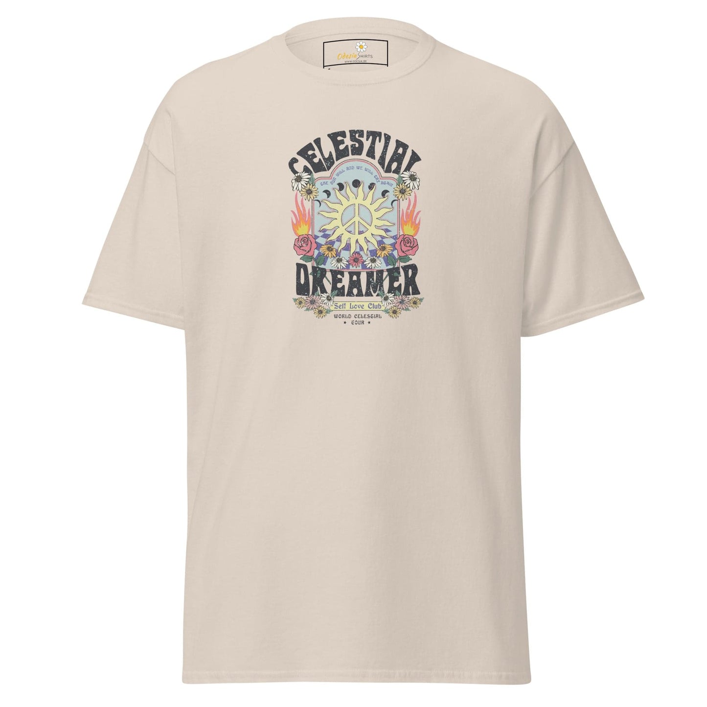 Unisex classic t-shirt - NATURE CELESTIAL FLOWERS - REGULAR - Natural / S