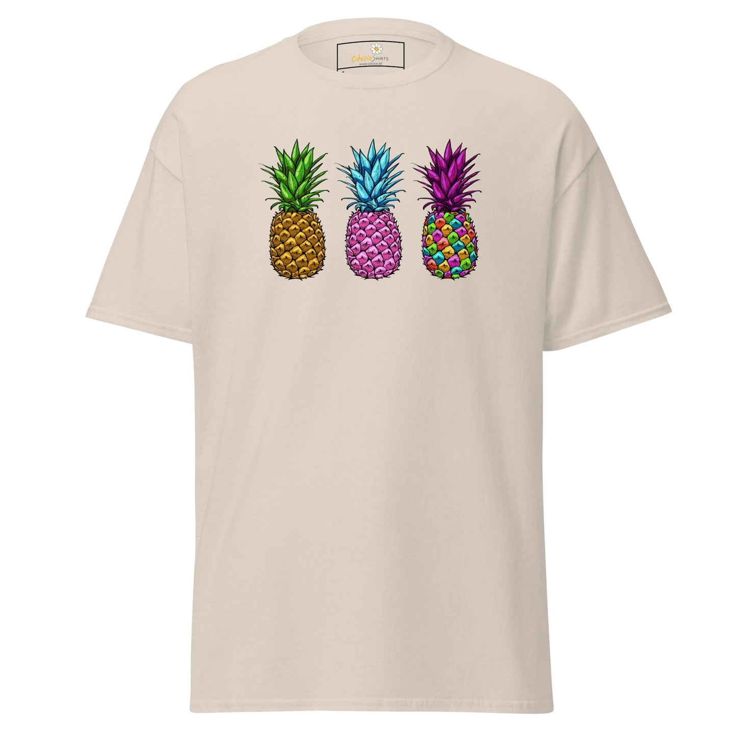 Unisex classic t-shirt - ORGANIC FRUIT PINEAPPLE COLORS - REGULAR - Natural / S