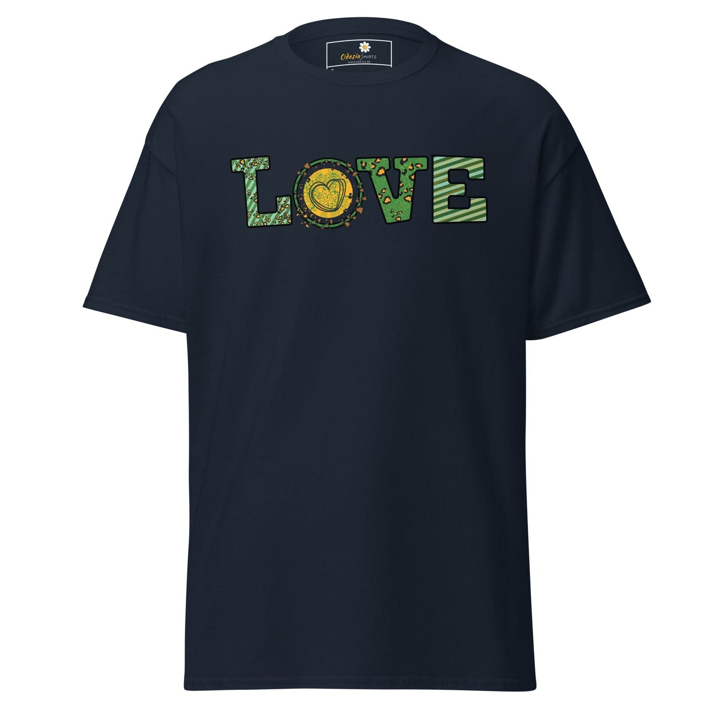 Unisex classic t-shirt - TEXT LOVE - REGULAR - Navy / S