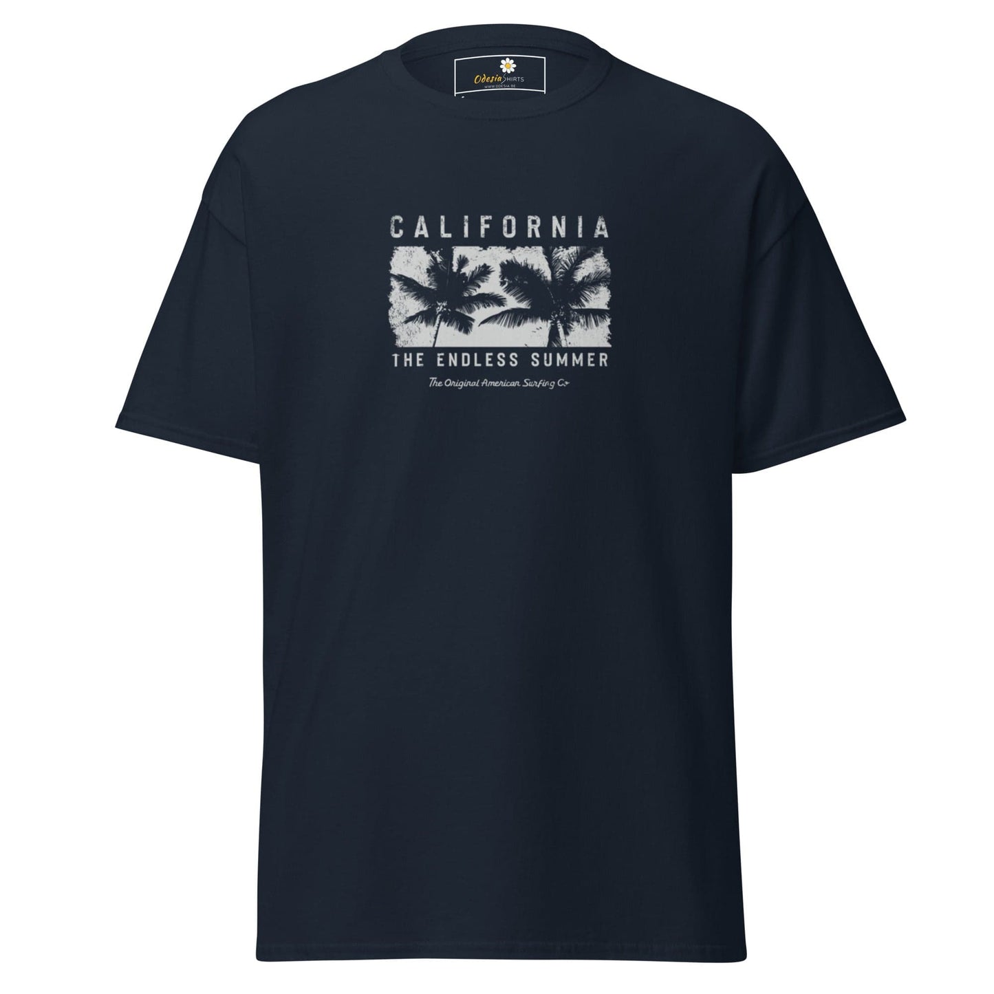 Unisex classic t-shirt - SUMMER CALIFORNIA TREES - REGULAR - Navy / S