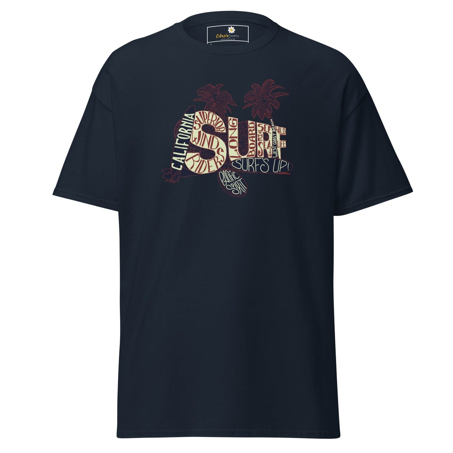 Unisex classic t-shirt - SUMMER SURF CALIFORNIA - REGULAR - Navy / S