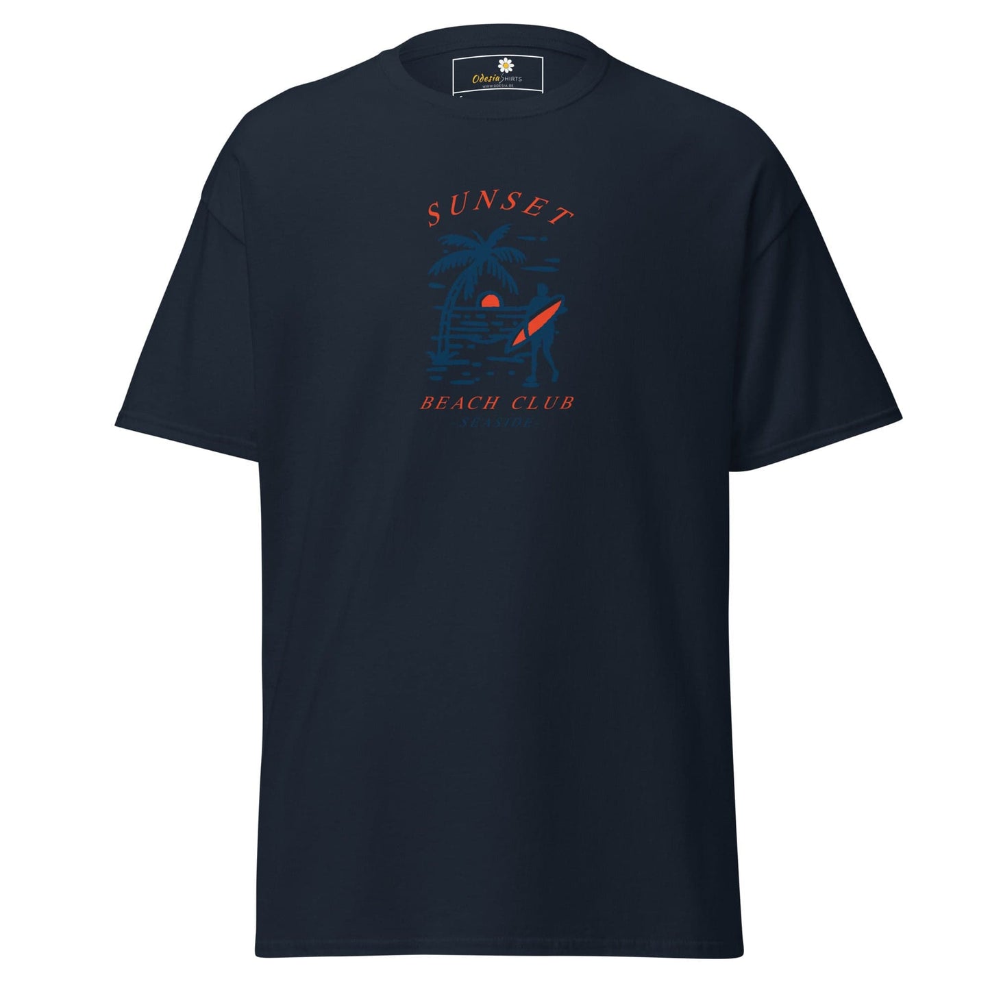Unisex classic t-shirt - SUMMER SUNSET BEACHT CLUB - REGULAR - Navy / S