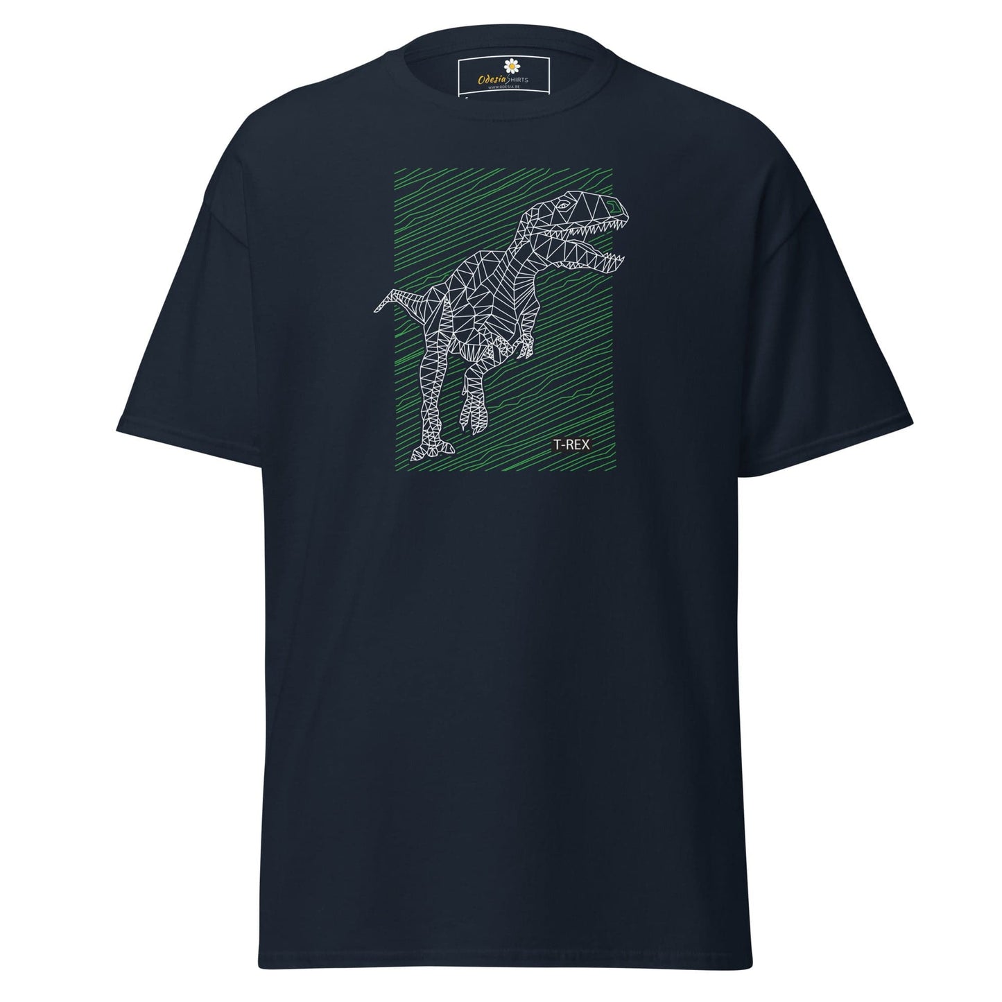 Unisex classic t-shirt - WILD LIFE TREX DINOSAURUS - REGULAR - Navy / S
