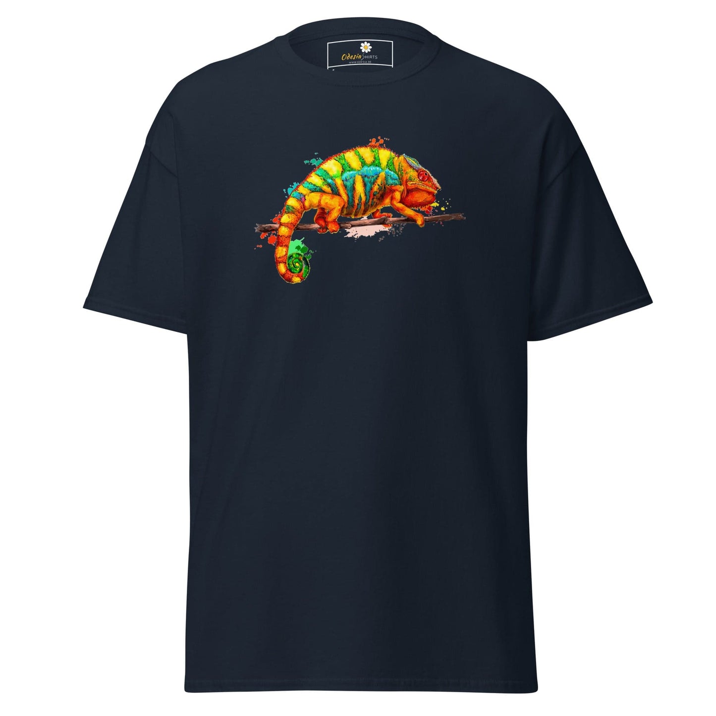 Unisex classic t-shirt - WILD LIFE CHAMELEON COLORS - REGULAR - Navy / S