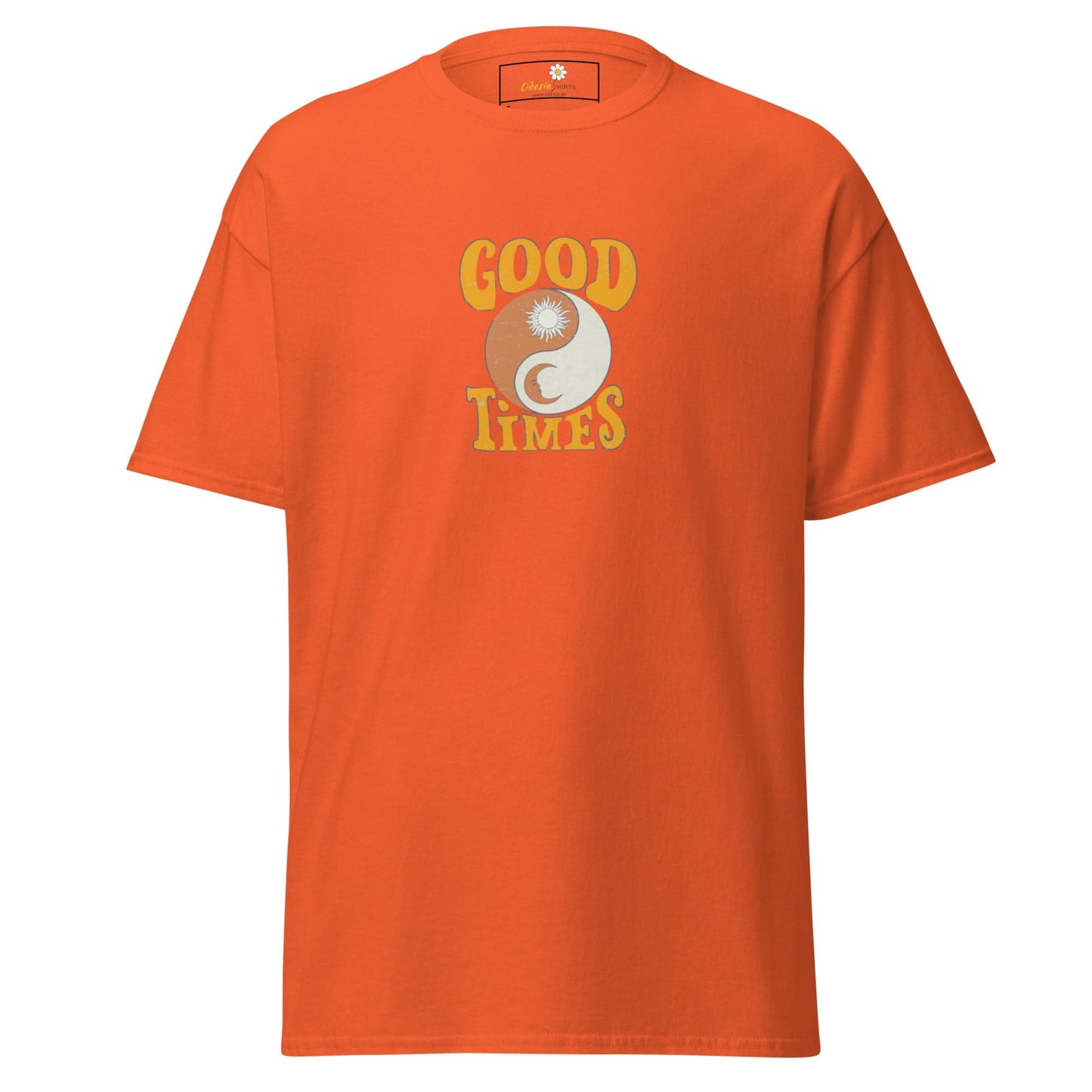Unisex classic t-shirt - POSITIVE GOOD TIMES YIN YANG - REGULAR - Orange / S