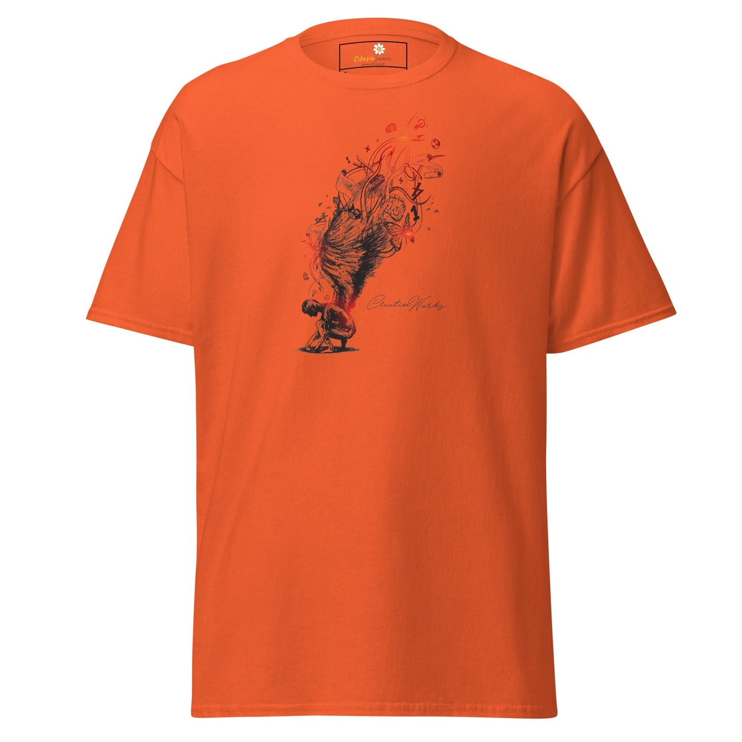 Unisex classic t-shirt - FANTASY ANGEL GLORY - REGULAR - Orange / S