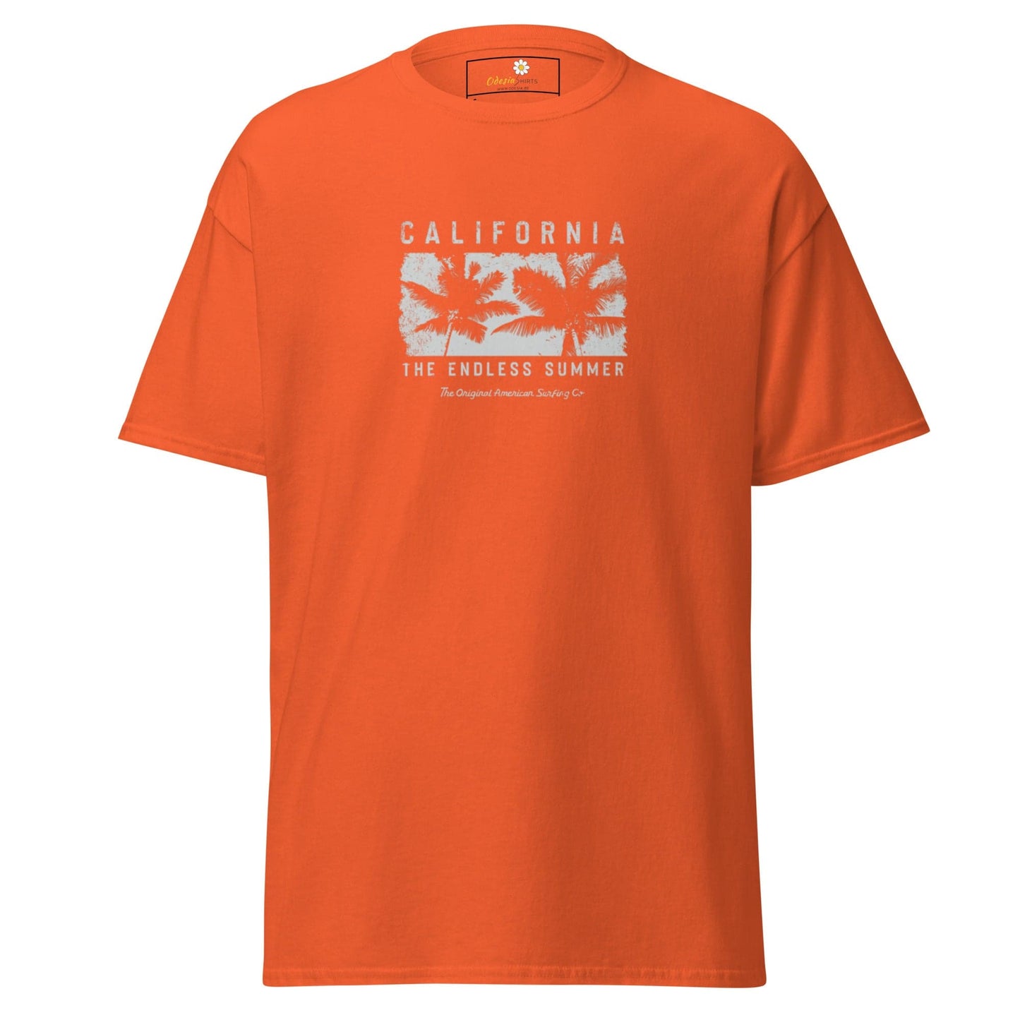 Unisex classic t-shirt - SUMMER CALIFORNIA TREES - REGULAR - Orange / S