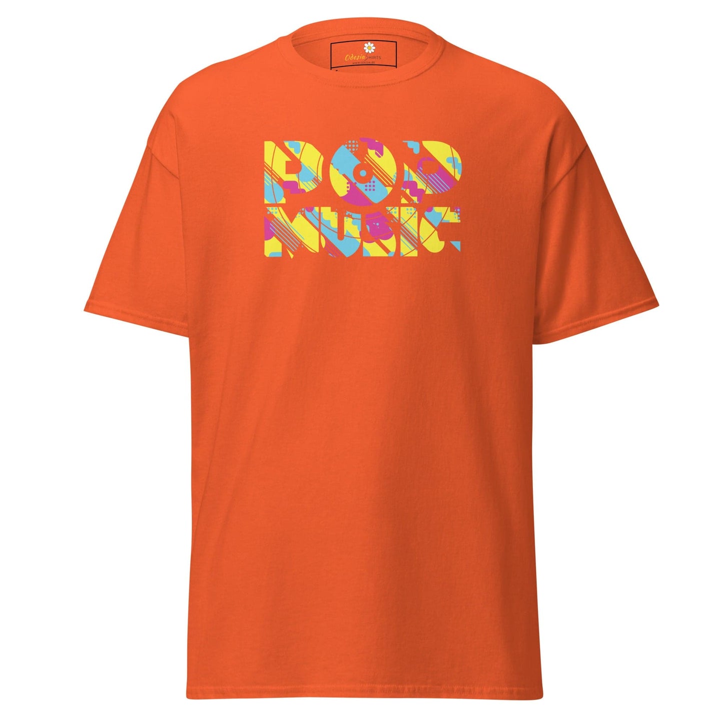 Unisex classic t-shirt - MUSIC POP VINTAGE - REGULAR - Orange / S