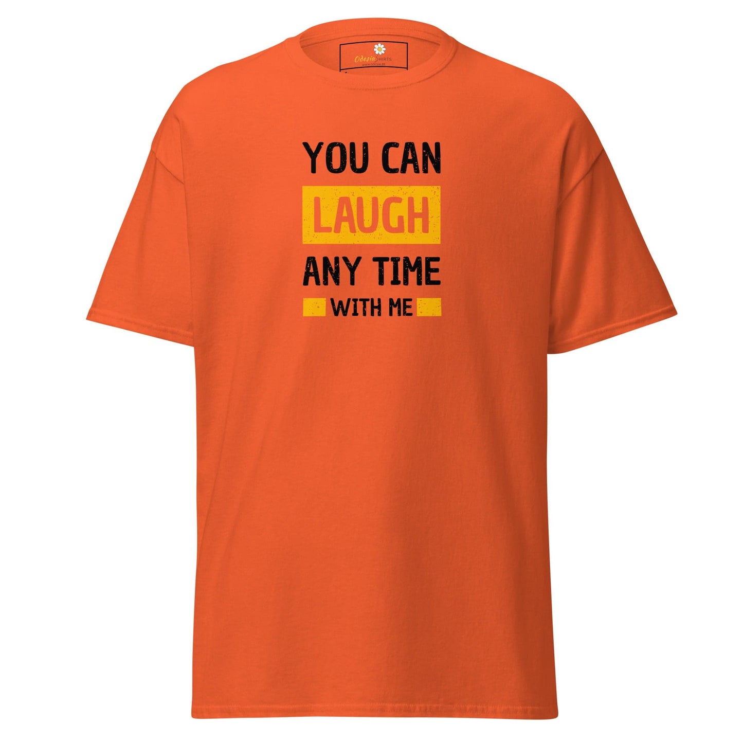 Unisex classic t-shirt - FUN TEXT YOU CAN LAUGH - REGULAR - Orange / S