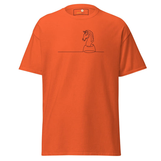 Unisex classic t-shirt - SPORT CHESS HORSE - REGULAR - Orange / S