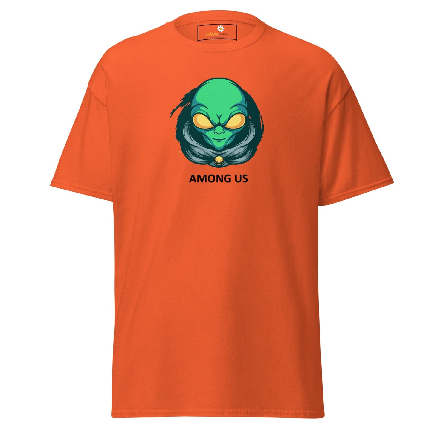 Unisex classic t-shirt - SPACE ALIEN AMONG US - REGULAR - Orange / S
