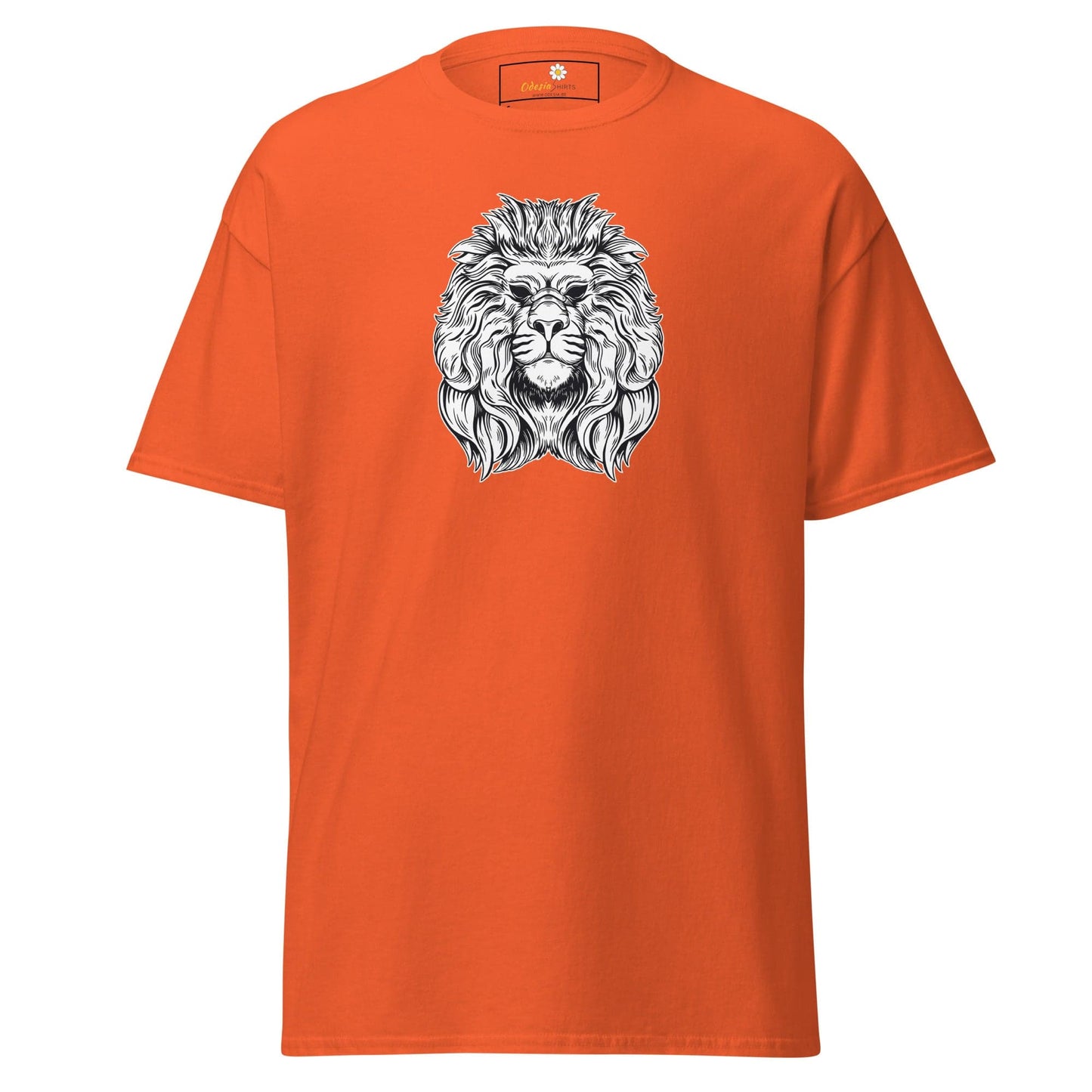 Unisex classic t-shirt - WILD LIFE LION HEAD - REGULAR - Orange / S
